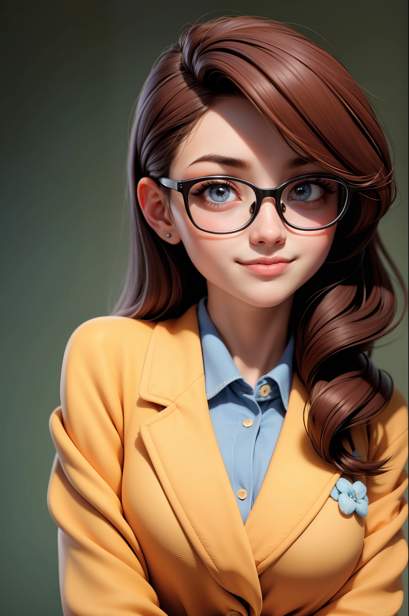 beatiful girl, with glasses