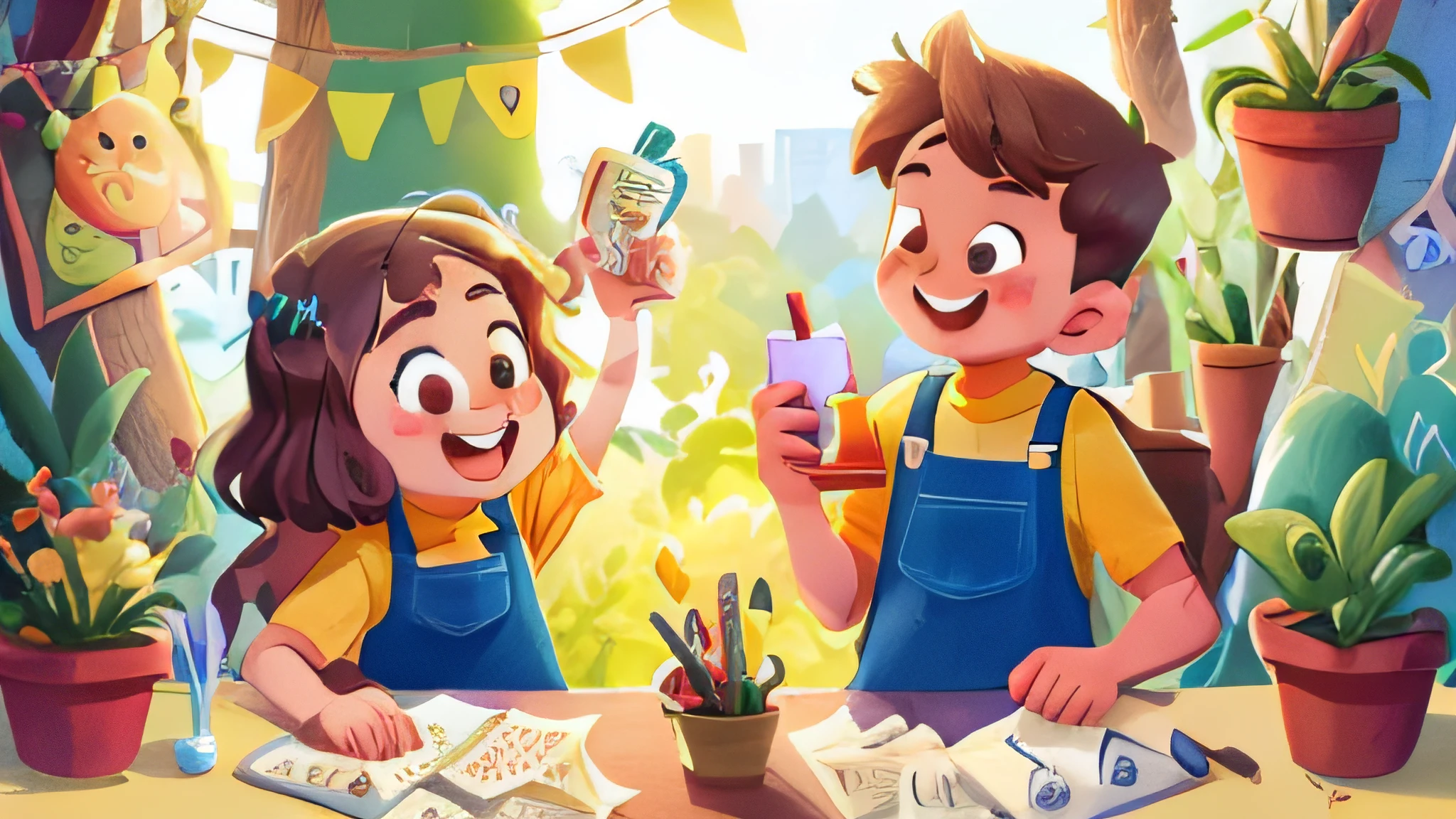Peter and Sofia have a fun idea to make extra money, How to do small jobs for neighbors or create a lemonade selling business.