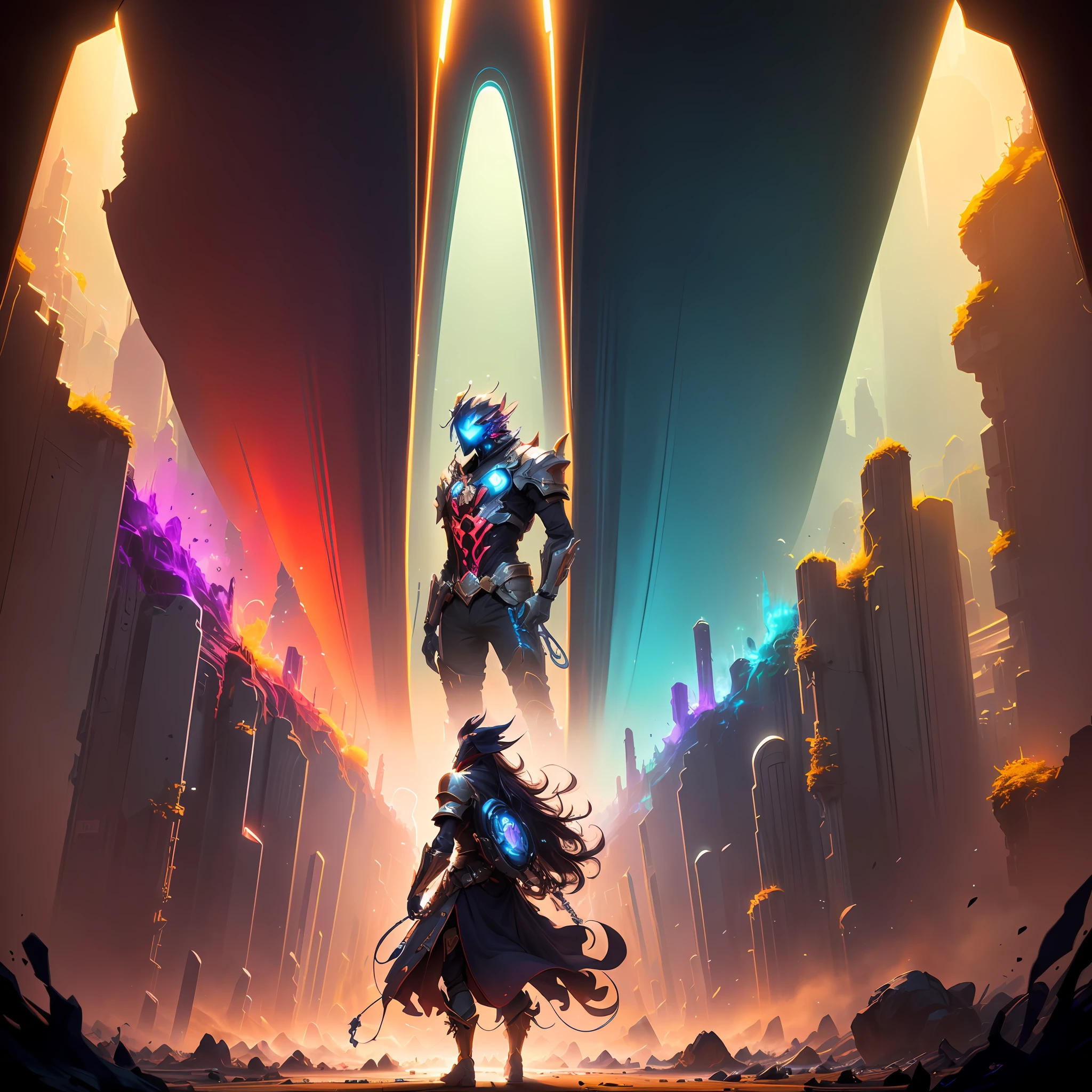 anime, sci - fi, sci - fiction, sci - fiction, sci - fiction, sci - fiction, sci - fiction, sci - fiction, sci -, style of duelyst, key art, 8k stunning artwork, dan mumford. 8 k octane render, game key art, colorful concept art, 8k hd concept art, dan mumford. maya render