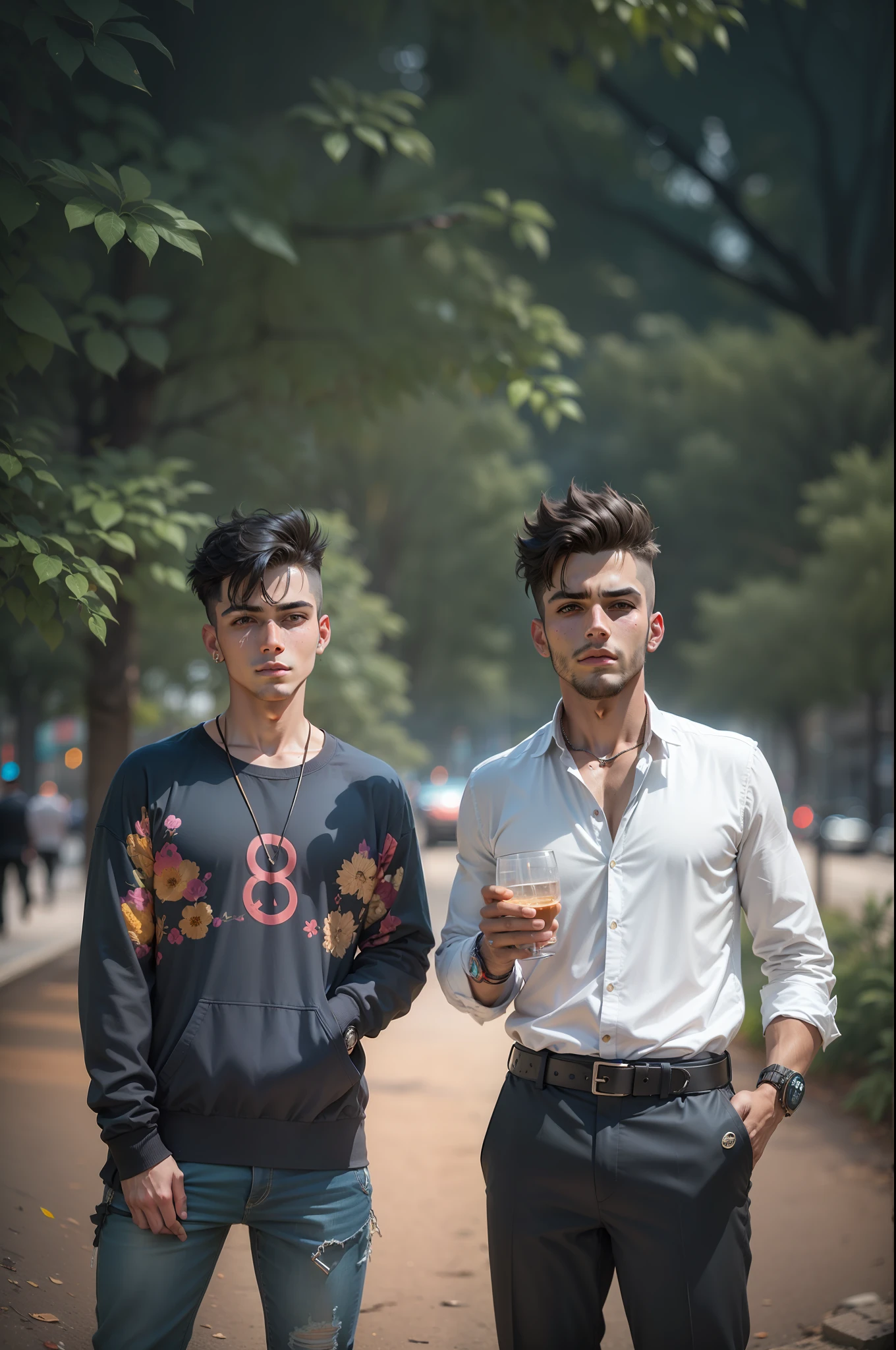 Background change cyberpunk handsome boy ultra realistic face