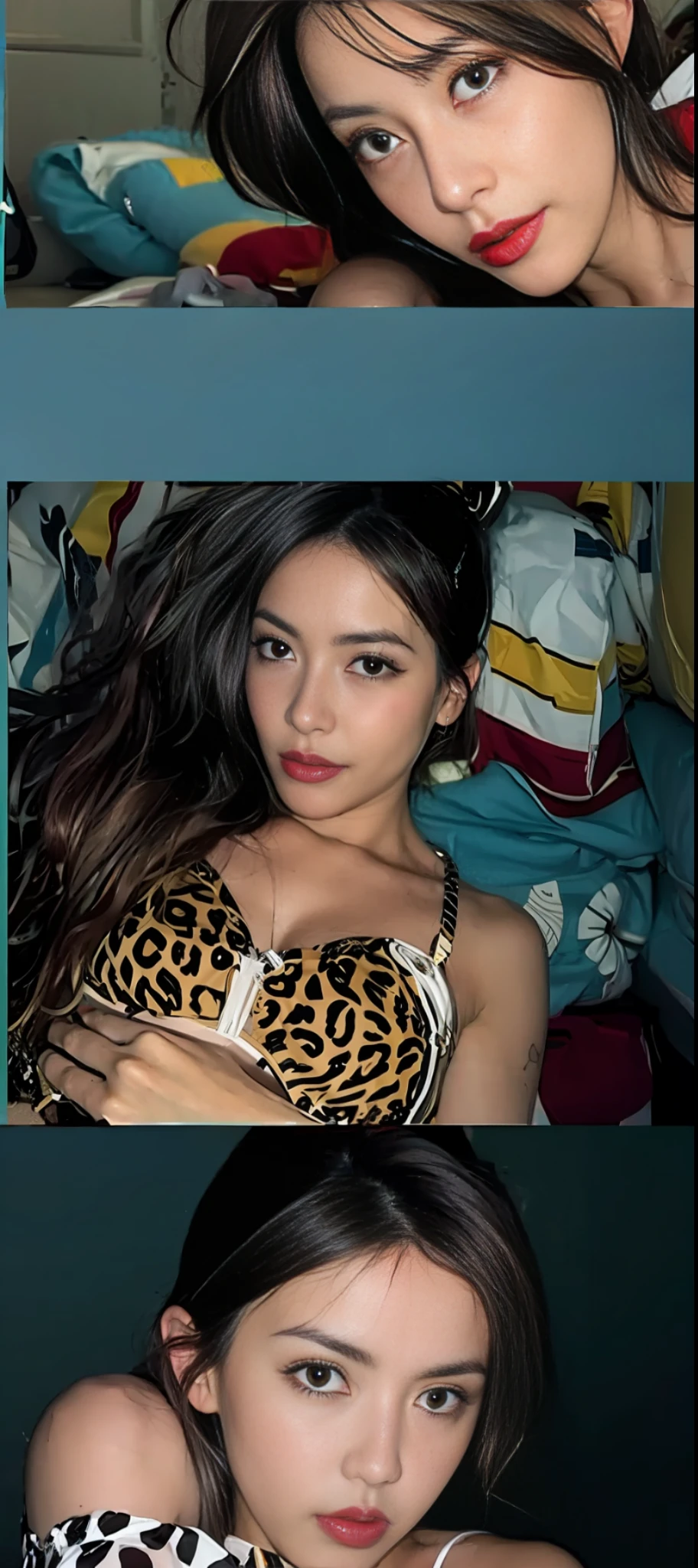 there is a woman laying in bed with a leopard print bra, 3 0 anos de idade mulher, Mulher de 30 anos, Mulher de 30 anos de Cuba, cerca de 20 yo, 20 anos, 2 0 I, imagem de perfil, 1 8 I, 2 Modelo feminina de 4 anos, 2 5 I, Malika Favre, 18 anos