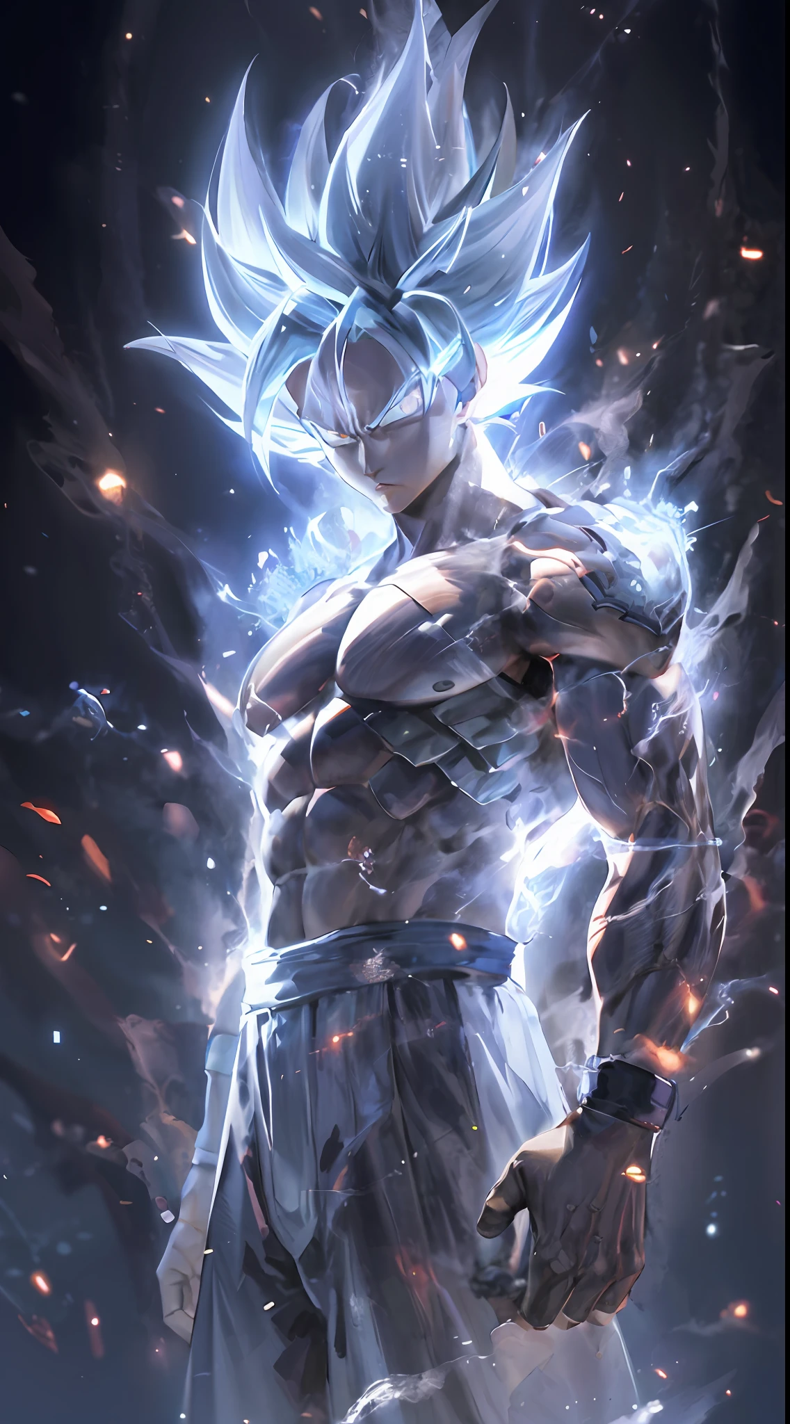 a close up of a person with a very large body and a very big body, ultra instinct, an epic anime of a energy man, 4 k manga wallpaper, super saiyan blue, anime wallaper, 4k anime wallpaper, anime wallpaper 4k, anime wallpaper 4 k, character dragonball, highly detailed portrait of goku, human goku, super saiyan goku