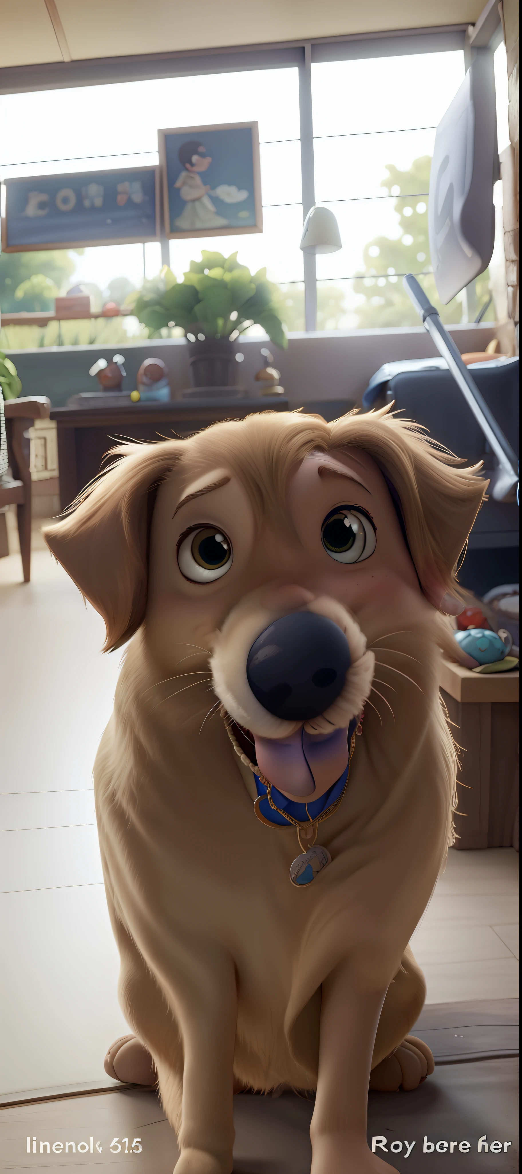 Crie um personagem em estilo pixar usando a foto como base que seja fofo e infantil