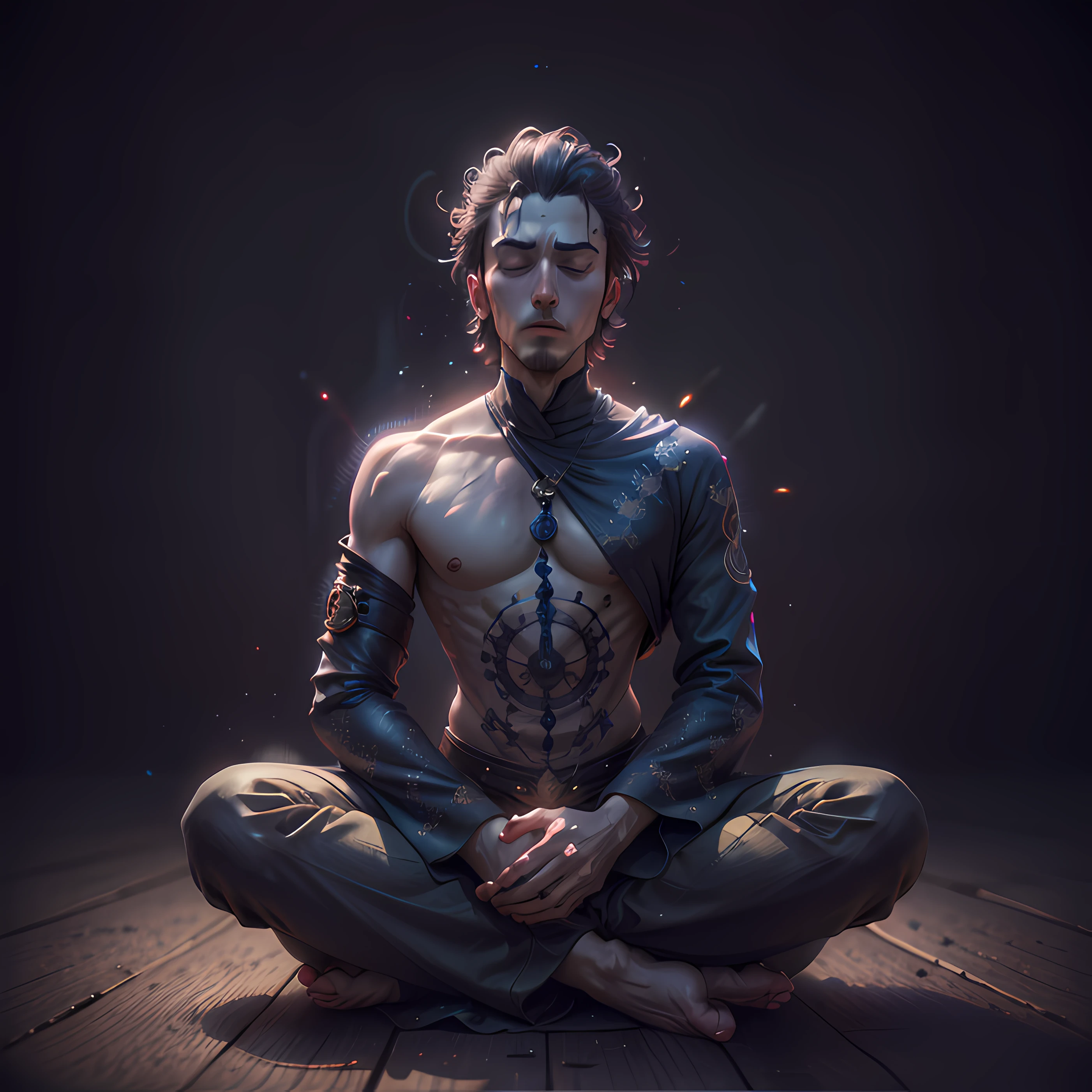 man meditating --auto