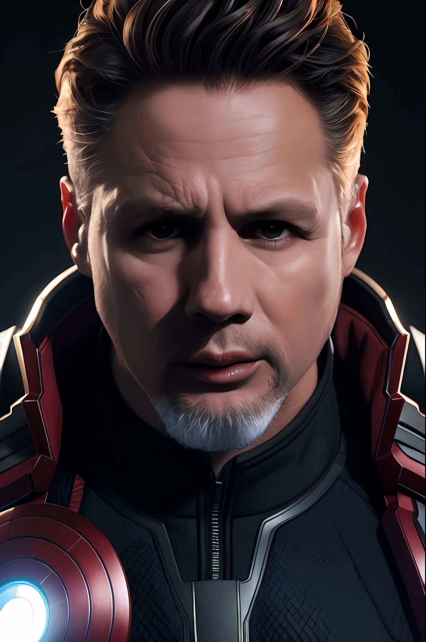 . .Tarantino style keep man from image w swm beard as Captain America 8k, highes definition, rosto detalhado, rosto detalhado, olhos detalhados, terno detalhado, estilo Marvel e DC, hiper-realista, + Film shot + dynamic compositing, incrivelmente detalhado, nitidez, detalhes + detalhes soberbos + noite com luz + perfeccionismo + realismo premiado ((gentle illumination))