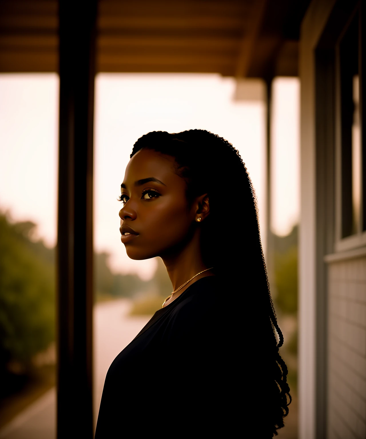 black women photo of sks  black woman, natural lighting, 
epic character composition, film grain