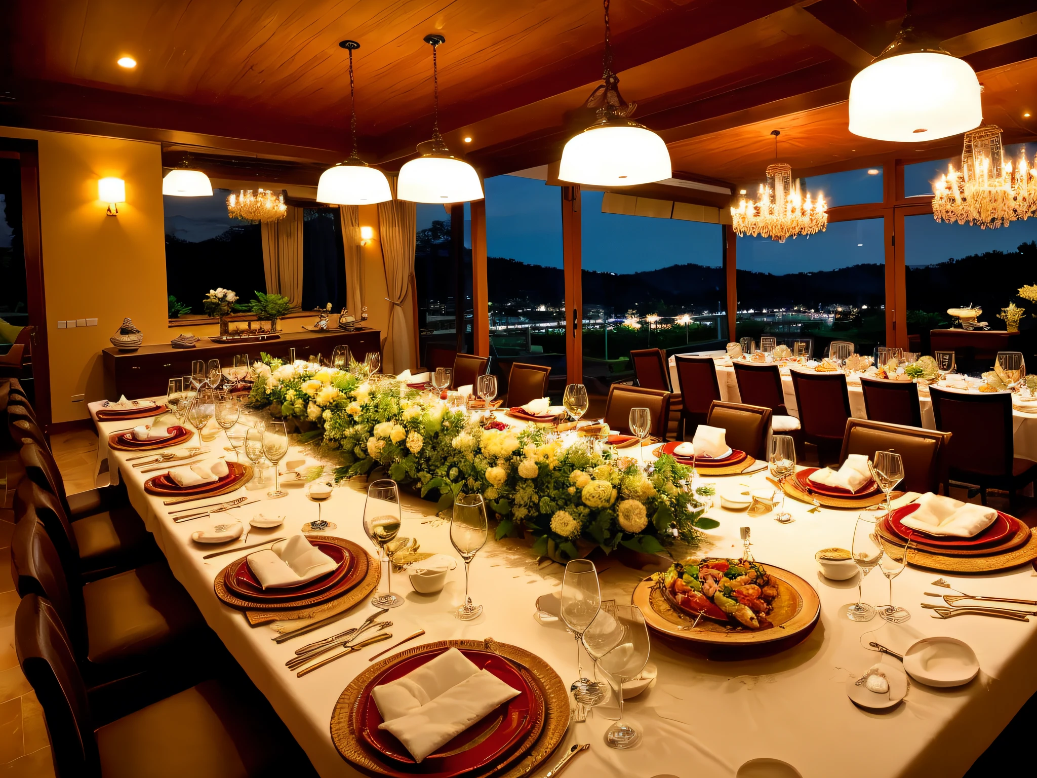 In a high-end villa、Host an extravagant dinner party、Entertain your precious children and grandchildren