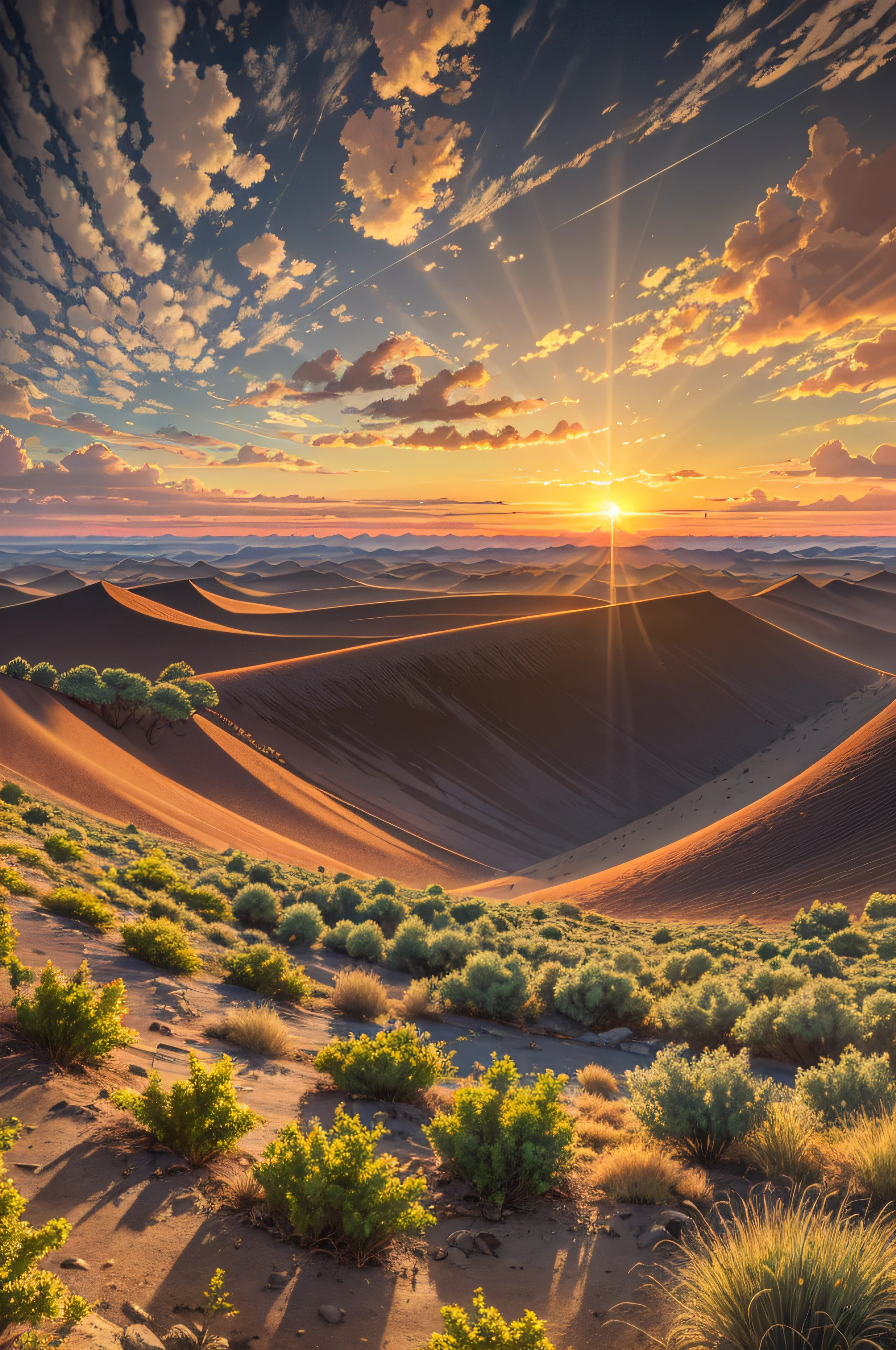 highres, imagination, (realistic), clear skies, composition, sunset, (hdr:1.5), outdoors, intricate details,