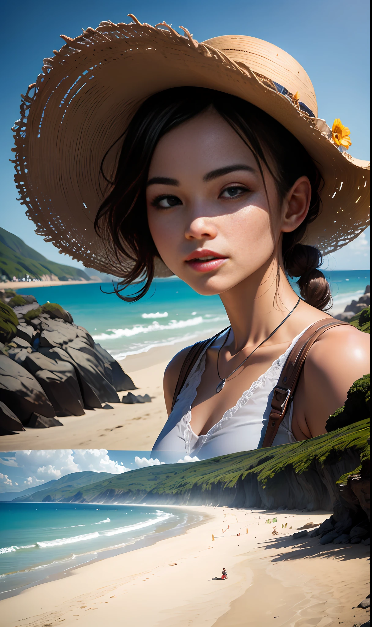 face, landscape, beach, --auto