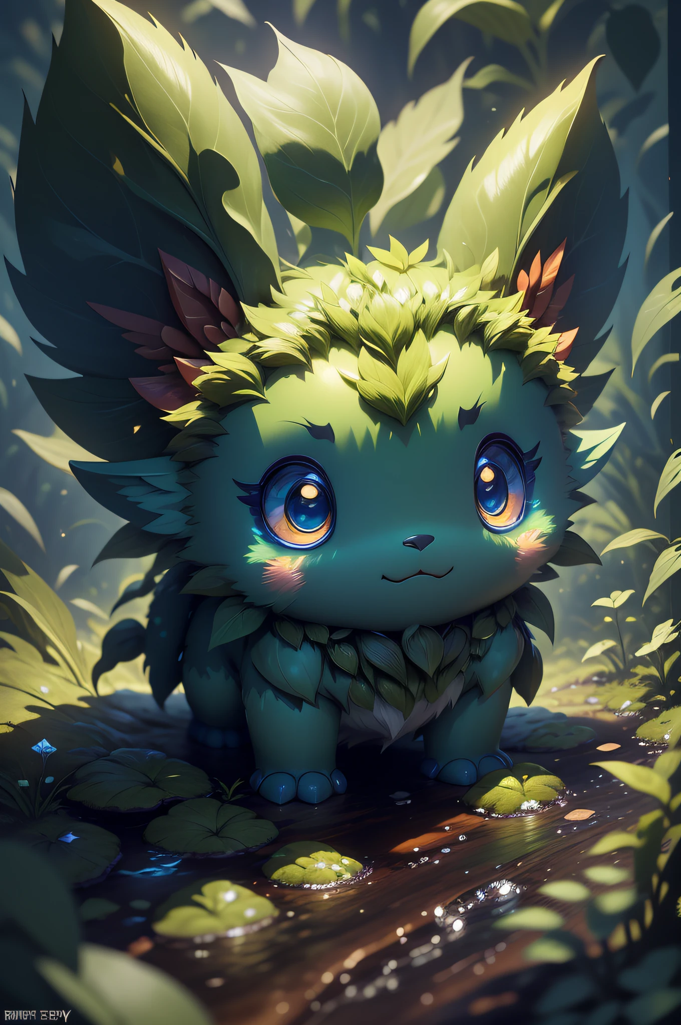 Granular, very detailed, intricate details, dynamic lighting, realism, cinematic, natural lighting, m0nst3rfy3, tiger cub, golden glowing eyes, :P, (fluffy: 1.2),