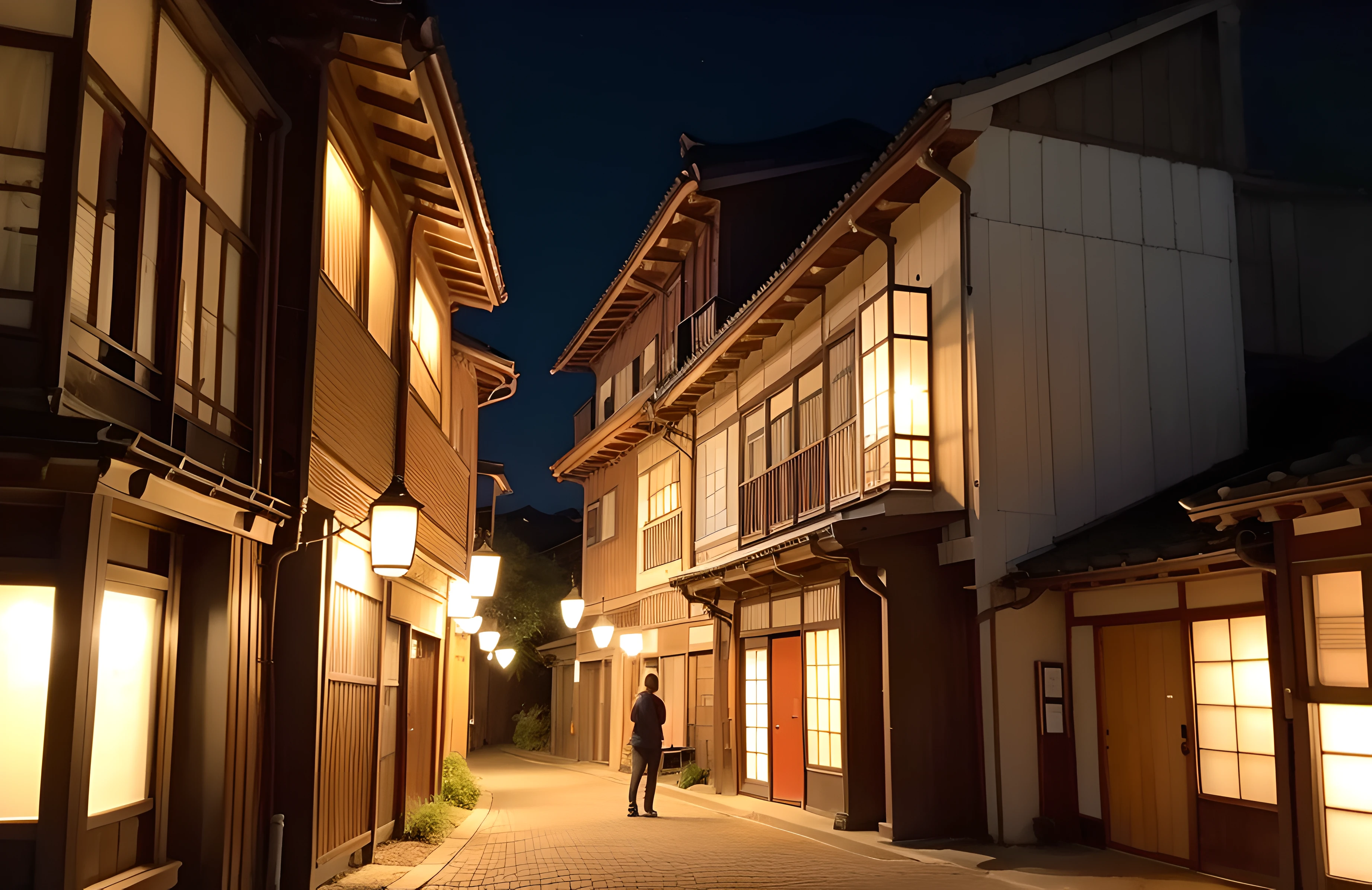 けもの, in a japanese town at night, night time footage, Happy!!!, during night, 35mm —W 1920 —H 1080, night photo, japanese horror movie footage, balcony scene, varied pose, summernight, in a japanese apartment