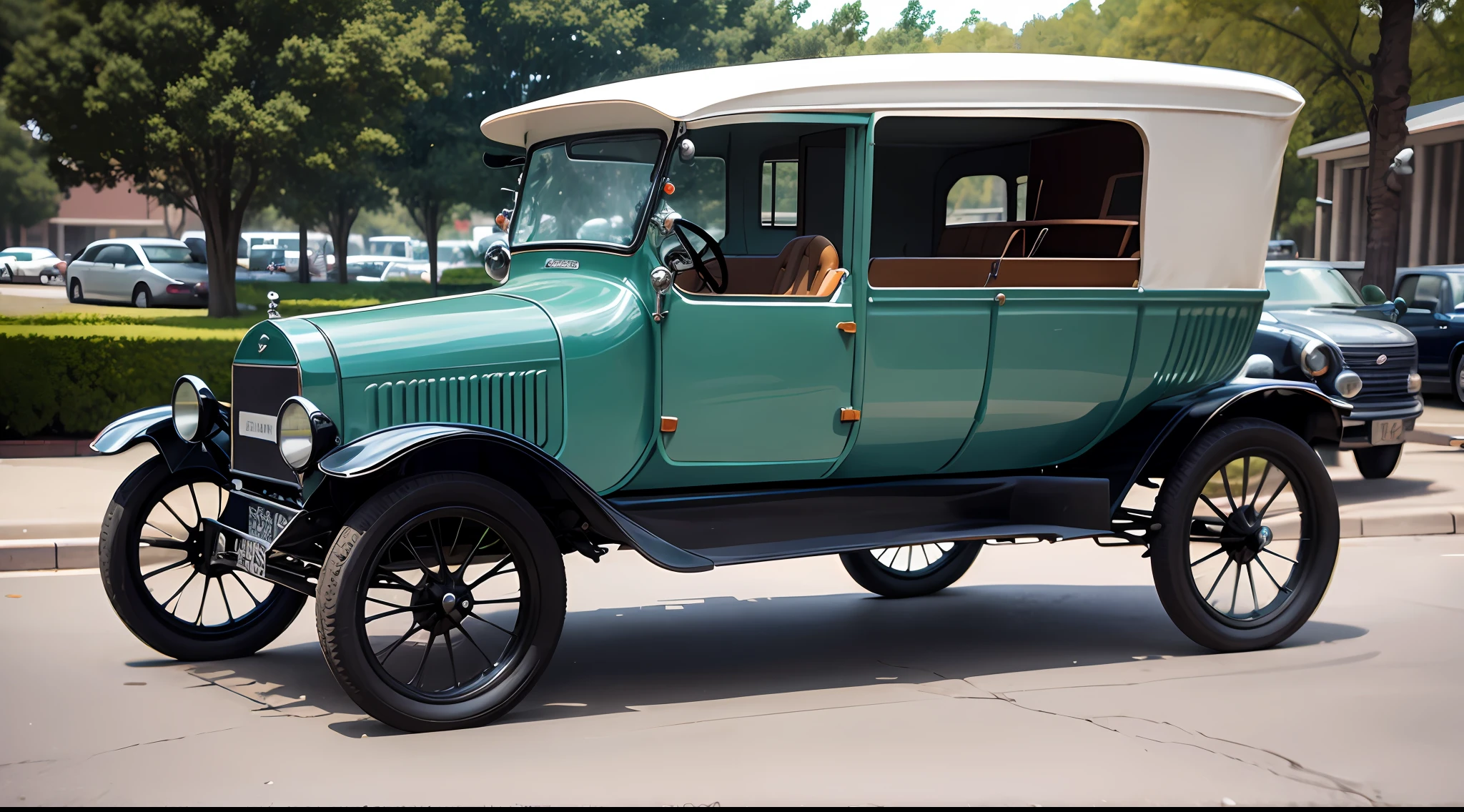 vintage model T ford car from the 1910s well maintained --auto