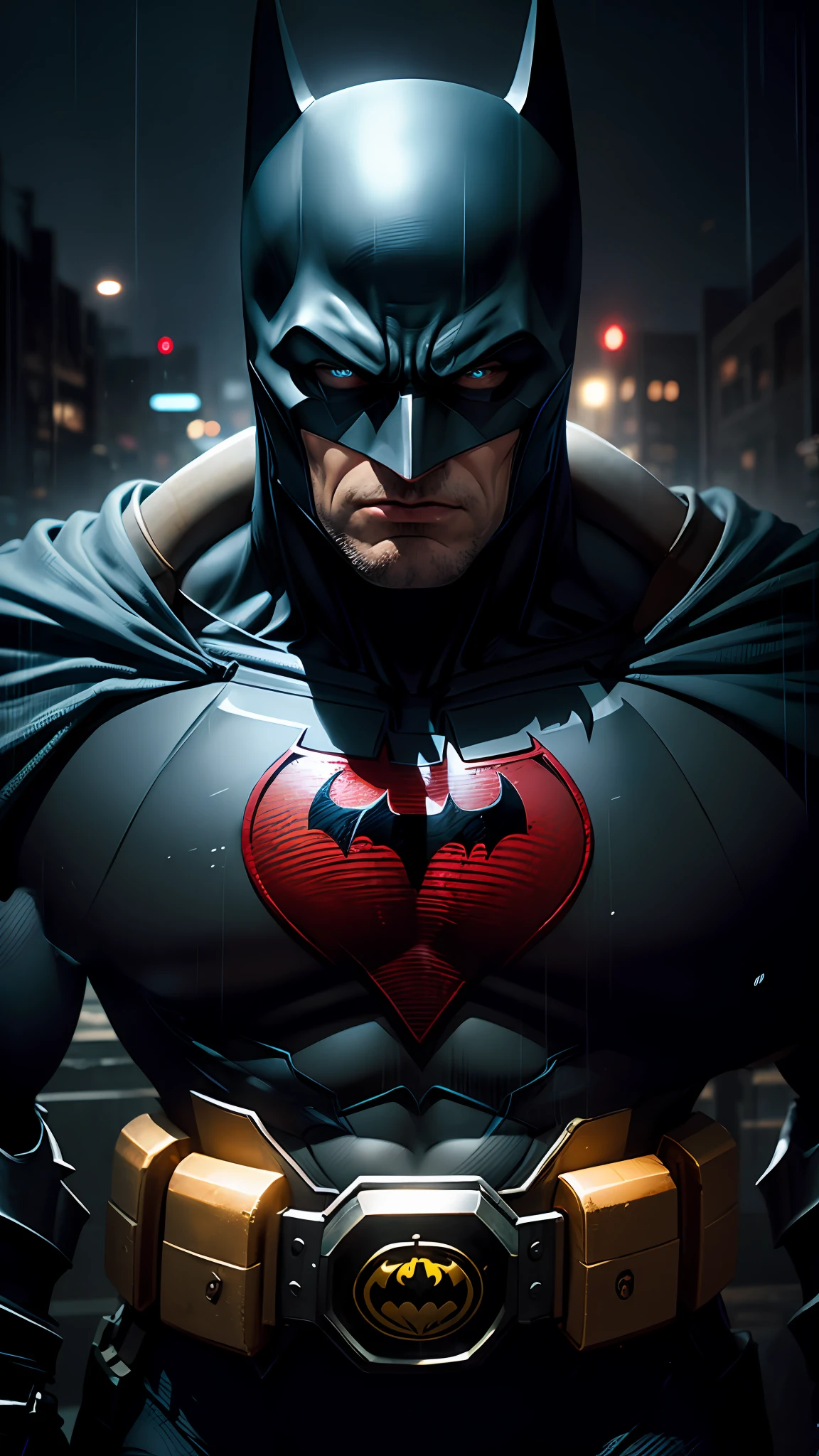 Batman clothes，Extends down according to the color of the chest，Natural clarity