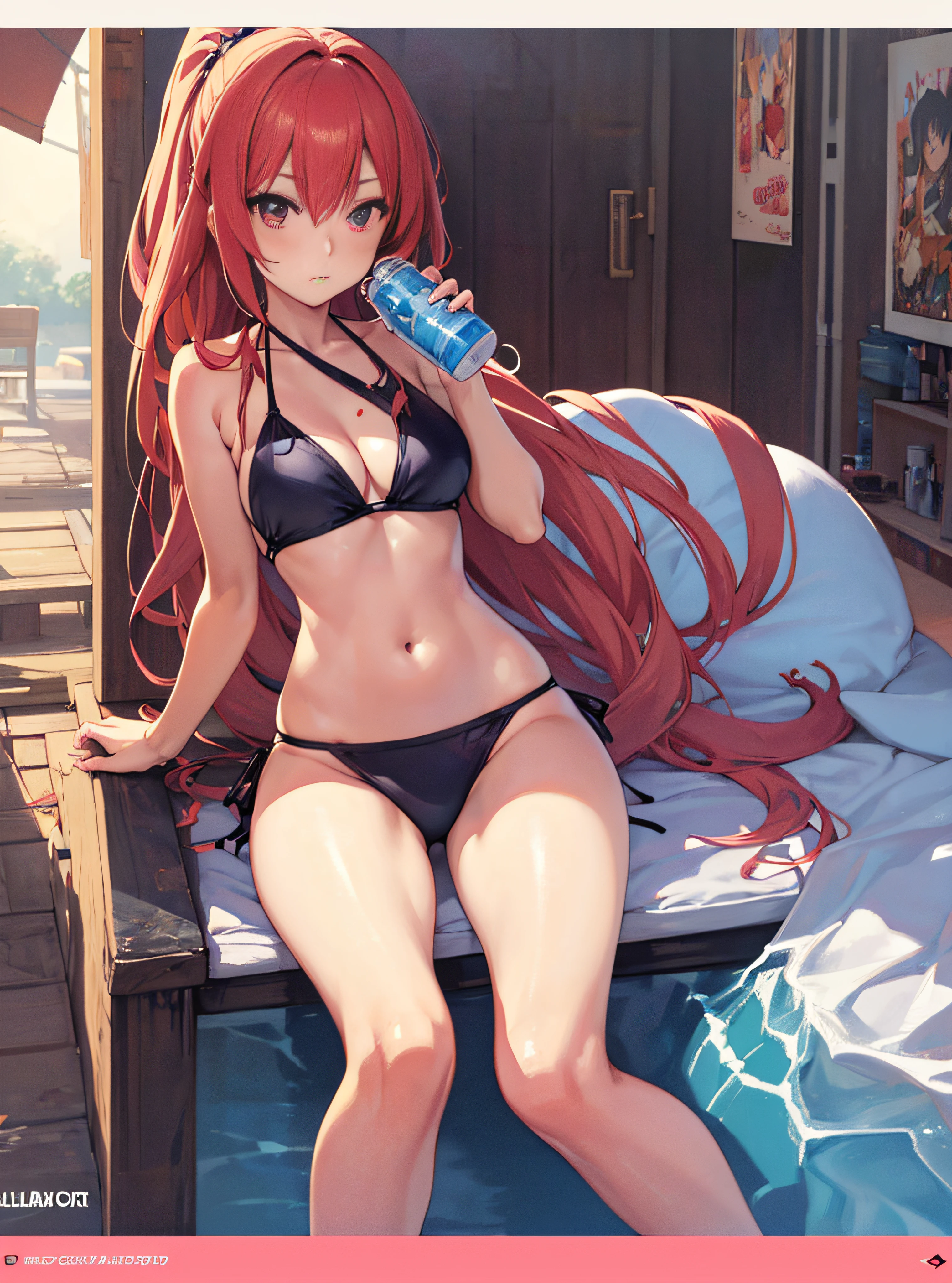anime girl in a bikini with a bottle of water in her hand, best anime 4k konachan wallpaper, seductive anime girls, anime art wallpaper 4k, anime art wallpaper 4k, 4k anime wallpaper, Anime art wallpaper 8k, splash art anime , 4 k manga wallpaper, anime style 4 k, ultra hd anime wallpaper