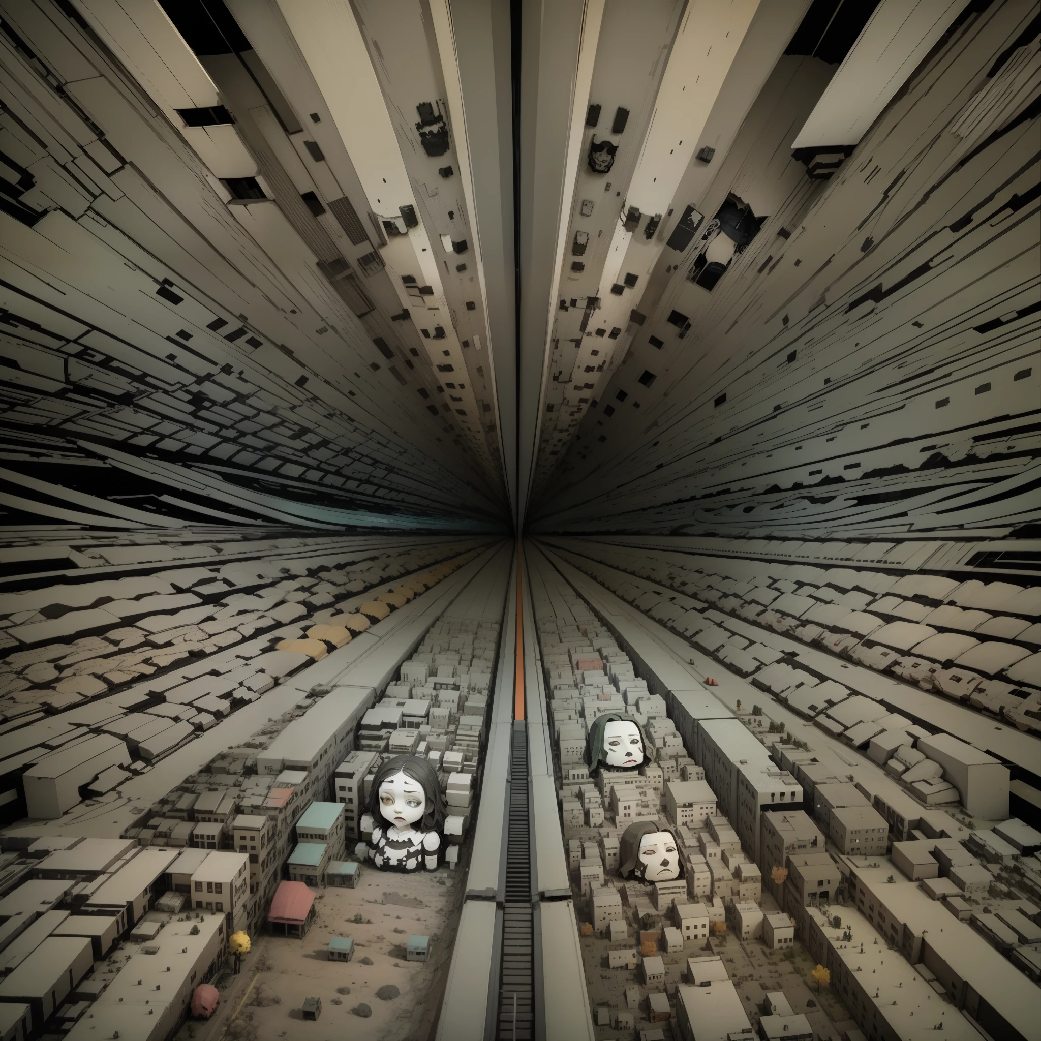 colors,deformed faces,3d, kaleidosope,3d-models,b&w, tunnel glitched bodies,human,planed,avions,