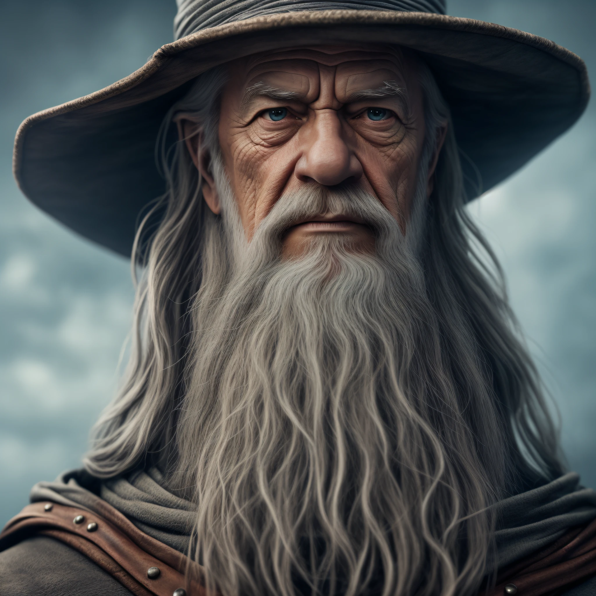 create Gandalf The Grey , master piece, hyper realistic, intrinsic details, hd , 8k