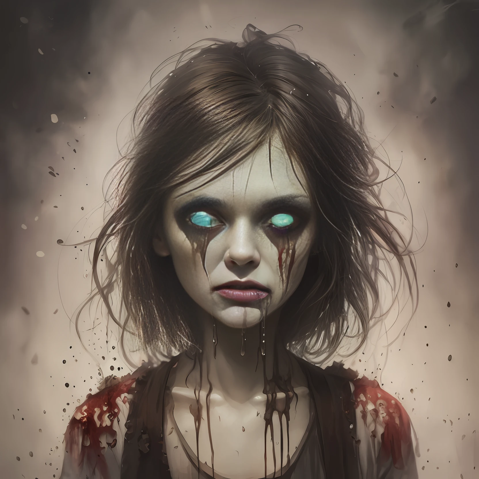 splash oil color💦 🎨🧟♀️ art, splash, zombie, scary, oil color, beauty , cute face , cute eyes , cute hand, dramatic lighting, fog, dark, jean-baptiste monge style ,ultrahigh details, diversity,8k, digital art , by shining --auto --s2