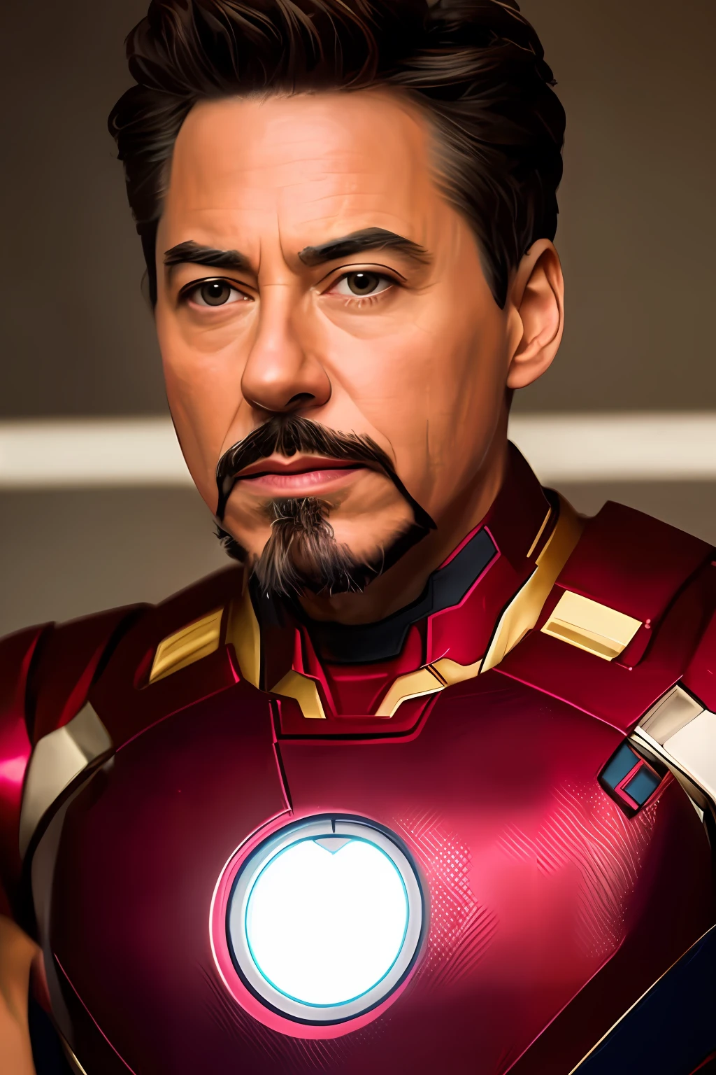 um homem de bigode e barba de terno, tony Stark, Johnny Depp como Tony Stark, Robert Downey Jr, Homem de Ferro, Ironman, Retrato do Homem de Ferro, como o Ironman, inspirado em Tony Sart, Dos Vingadores (2012), forte, Tom Cruise como Tony Stark, Tony Sart altamente detalhado, Arte conceitual de Tony Stark, Masterpiece!