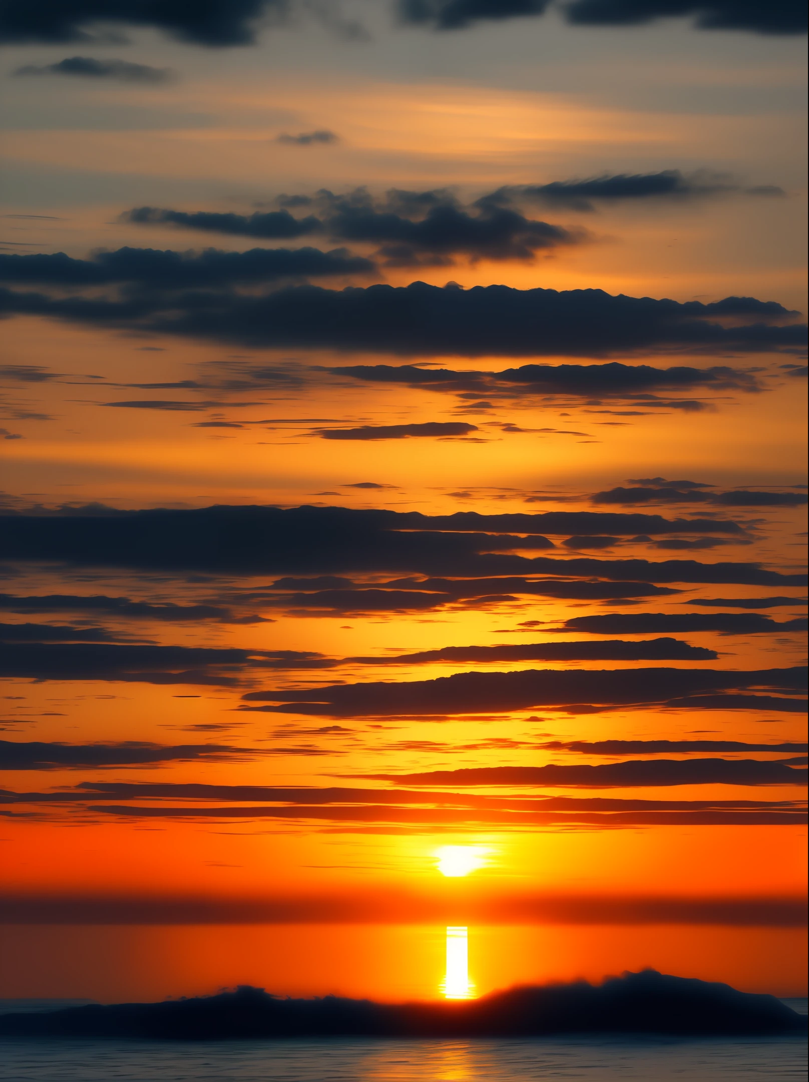 Sunset on the high seas