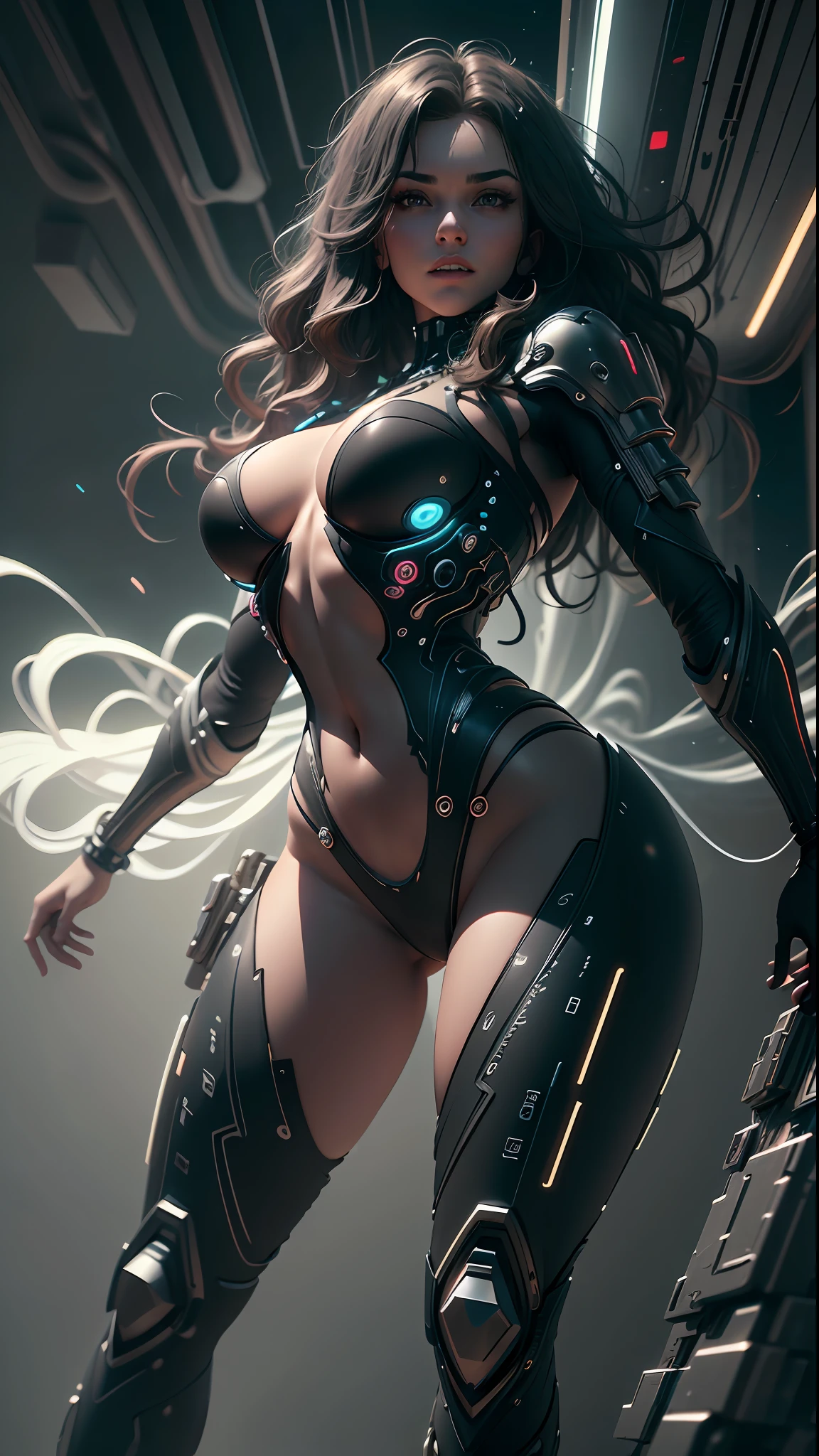 ((Best quality)), ((masterpiece)), (detailed:1.4), 3D, an image of a beautiful cyberpunk female with thick voluminous hair,light particles, pure energy chaos antitech,HDR (High Dynamic Range),Ray Tracing,NVIDIA RTX,Super-Resolution,Unreal 5,Subsurface scattering,PBR Texturing,Post-processing,Anisotropic Filtering,Depth-of-field,Maximum clarity and sharpness,Multi-layered textures,Albedo and Specular maps,Surface shading,Accurate simulation of light-material interaction,Perfect proportions,Octane Render,Two-tone lighting,Wide aperture,Low ISO,White balance,Rule of thirds,8K RAW
