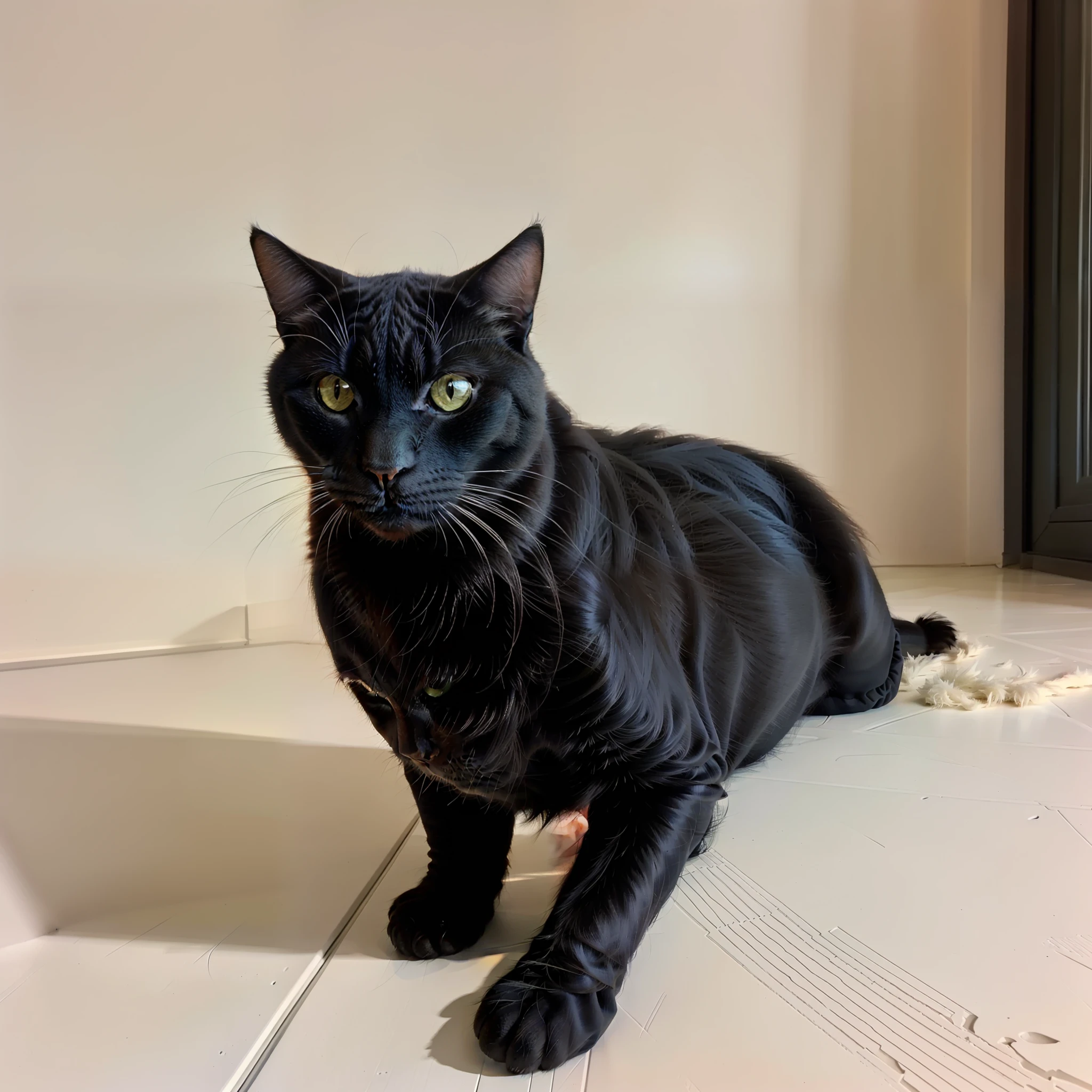 Pelo branco, indistinto, pele de gato