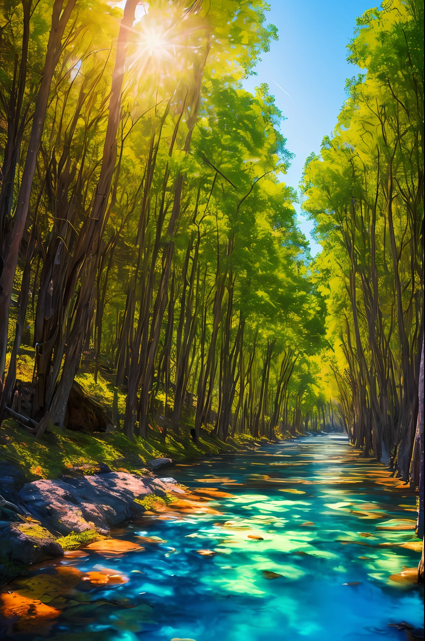 obra-prima, melhor qualidade, alta qualidade, papel de parede 8k extremamente detalhado da unidade CG, uma cena encantadora e sonhadora de uma floresta de fantasia, with tall trees, Bright mushrooms and gorgeous fairy valleys creating a sense of mystique and enchantment, Artistic Station, digital illustation, intrincado, trend, pastel colors, oild painting, fotografia premiada, Bokeh, profundidade de campo, HDR, flor, chromatic aberration, fotorrealista, extremamente detalhado, trending on ArtStation, trend at CGSociety, intrincado, alto detalhe, dramatic, arte no meio da jornada