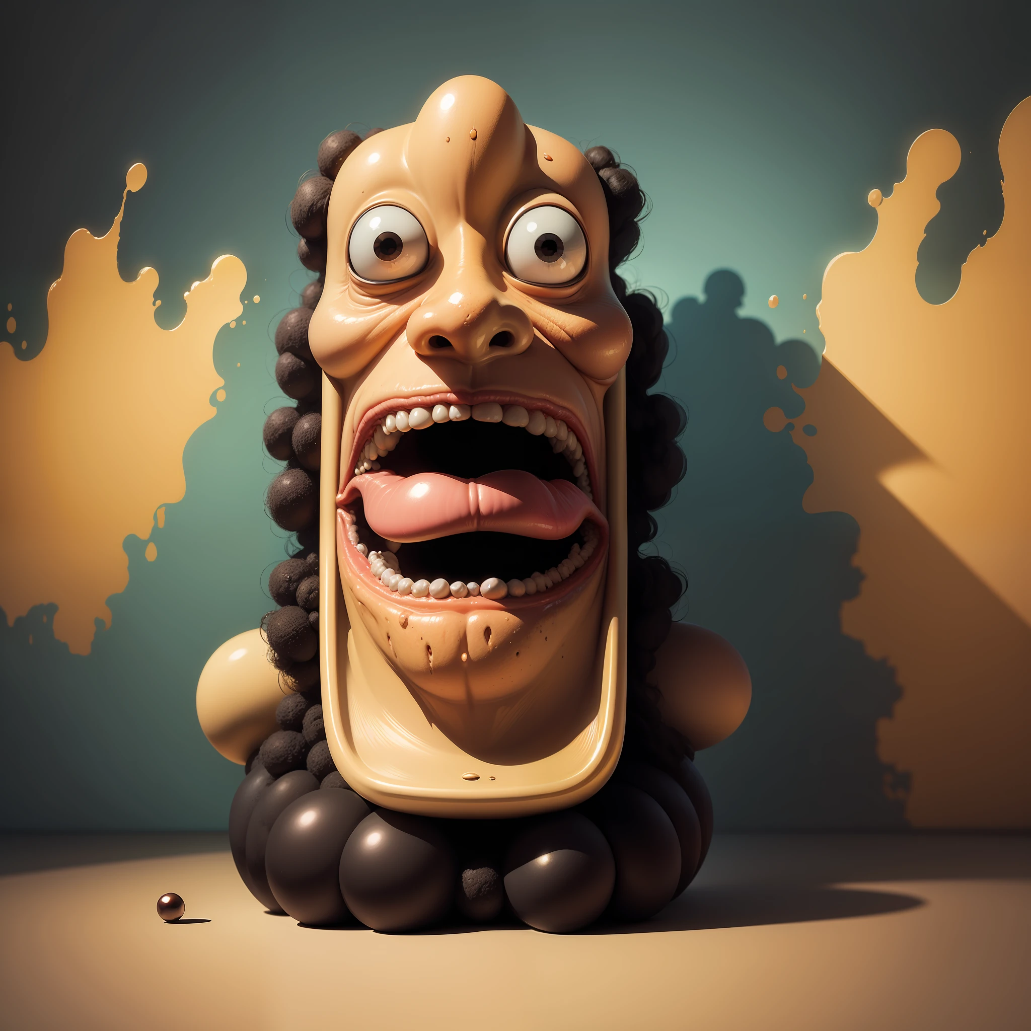 Pychedelic background surreal minimalism by R Crumb