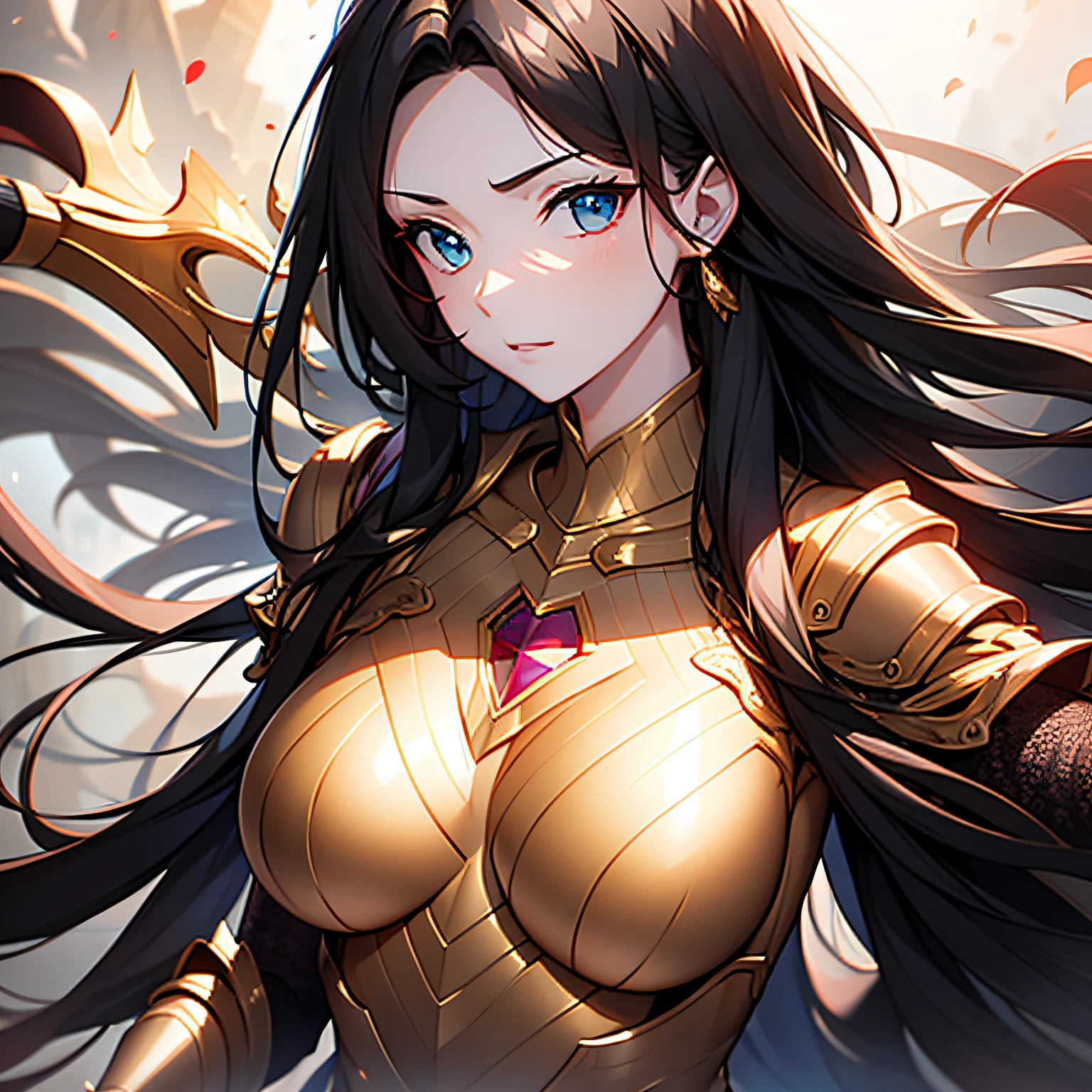 Woman with golden armor