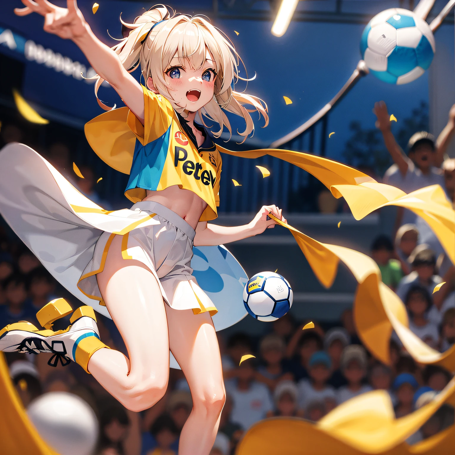 mockup de chica fujiwara usando un uniforme de futbol --auto