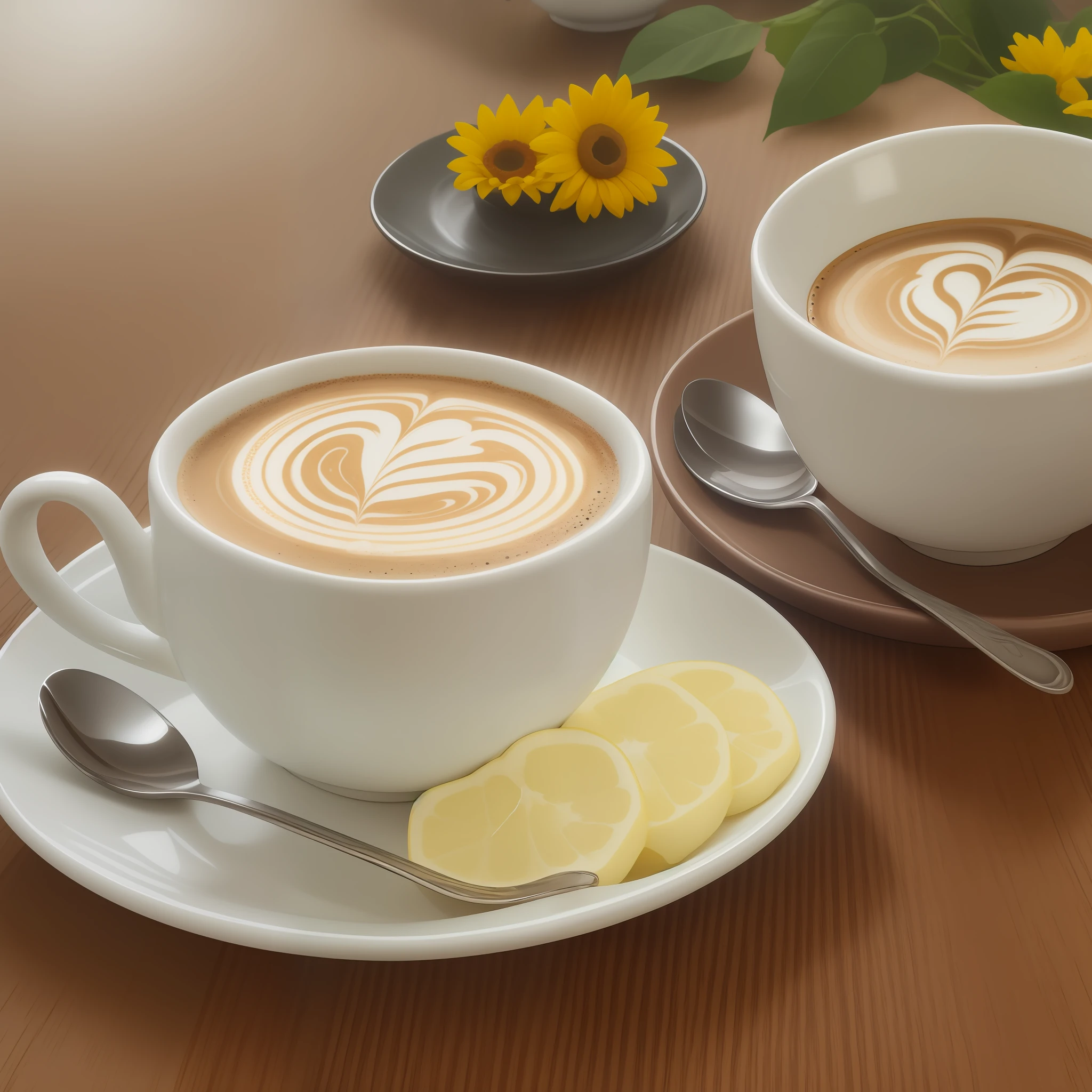 "(melhor qualidade, obra-prima), Bela, delicado, a teapot of coffee, faixas de luz filtradas, sombras suaves, Warm and charming decoration, cozy domestic atmosphere."