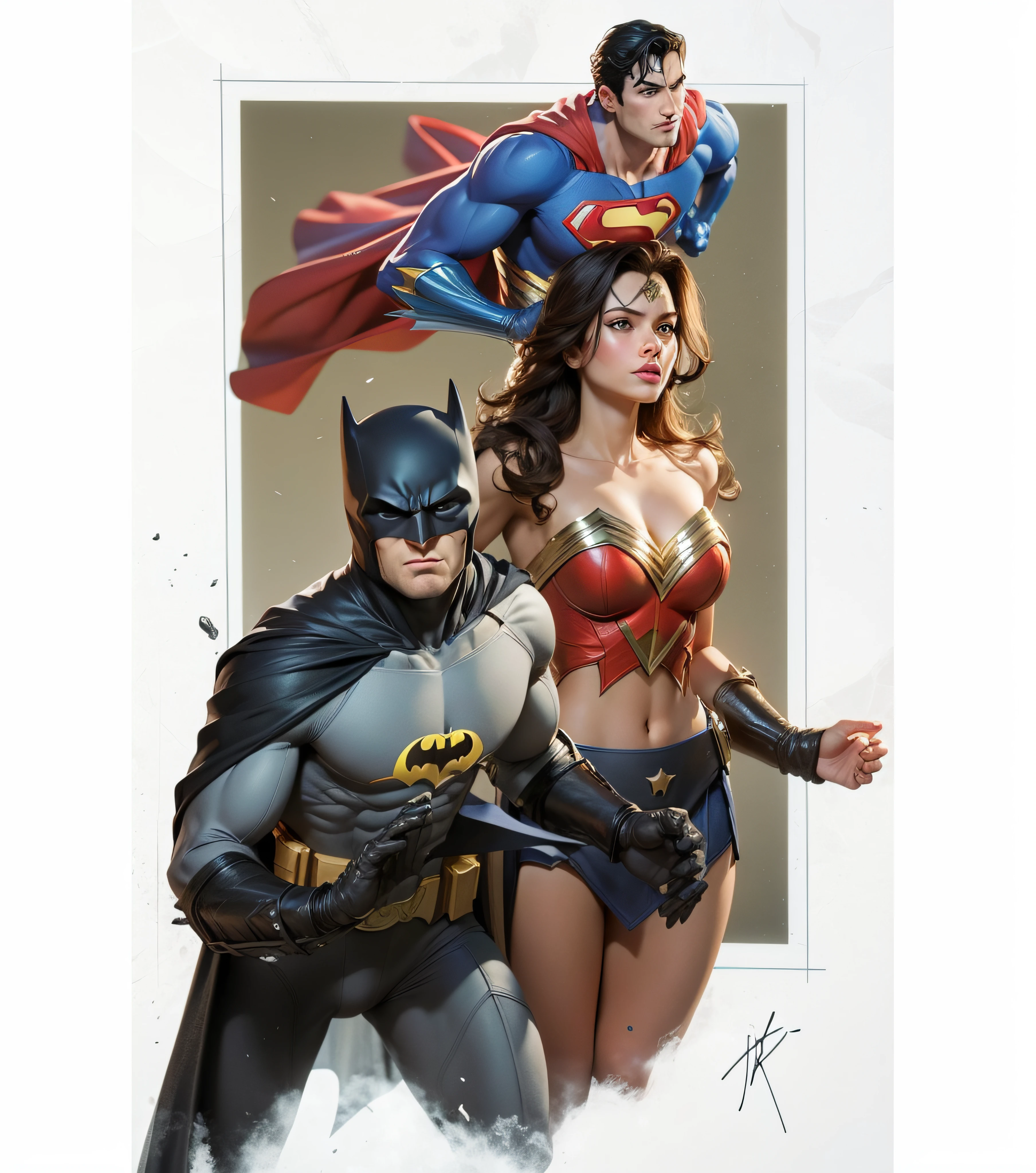 Superman, Batman, e Mulher maravilh, 3D, 4K