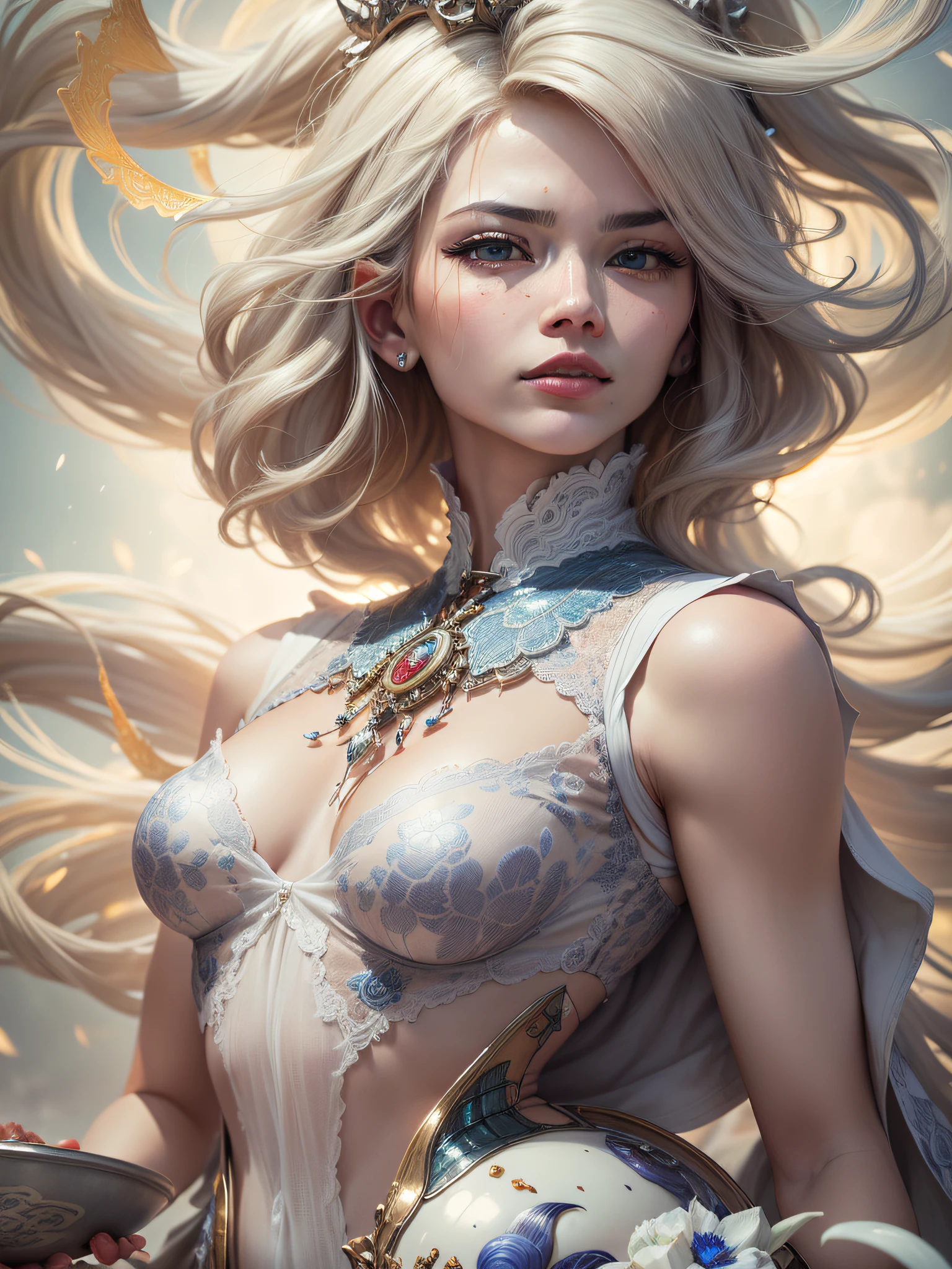 Best quality, masterpiece, ultra high res,(photo realistic:1.4), surrealism, dream-like, beancurd in a plate, fantasy creautre,neon BioPunkAI --auto