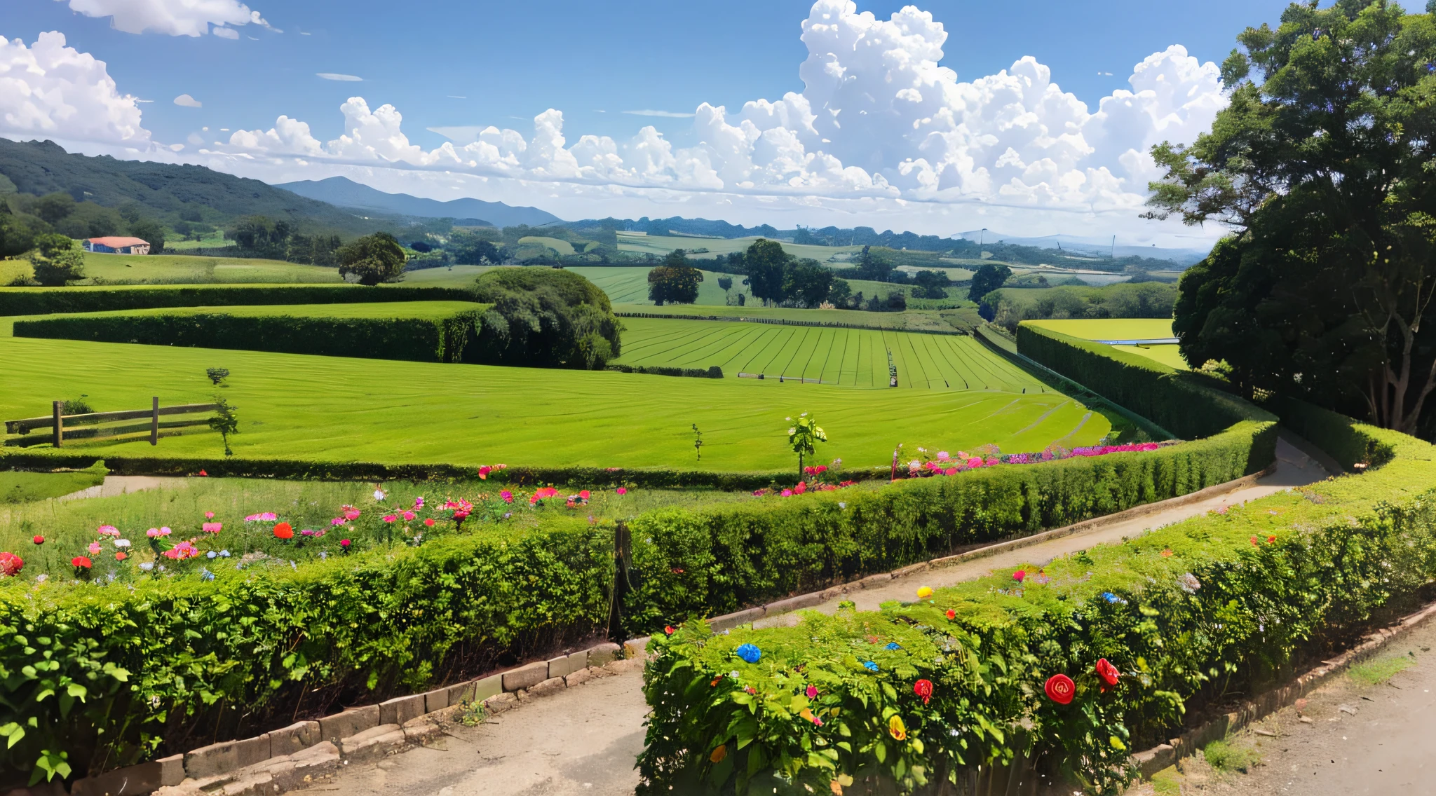 Rose plantation, pessoa trabalhando --auto