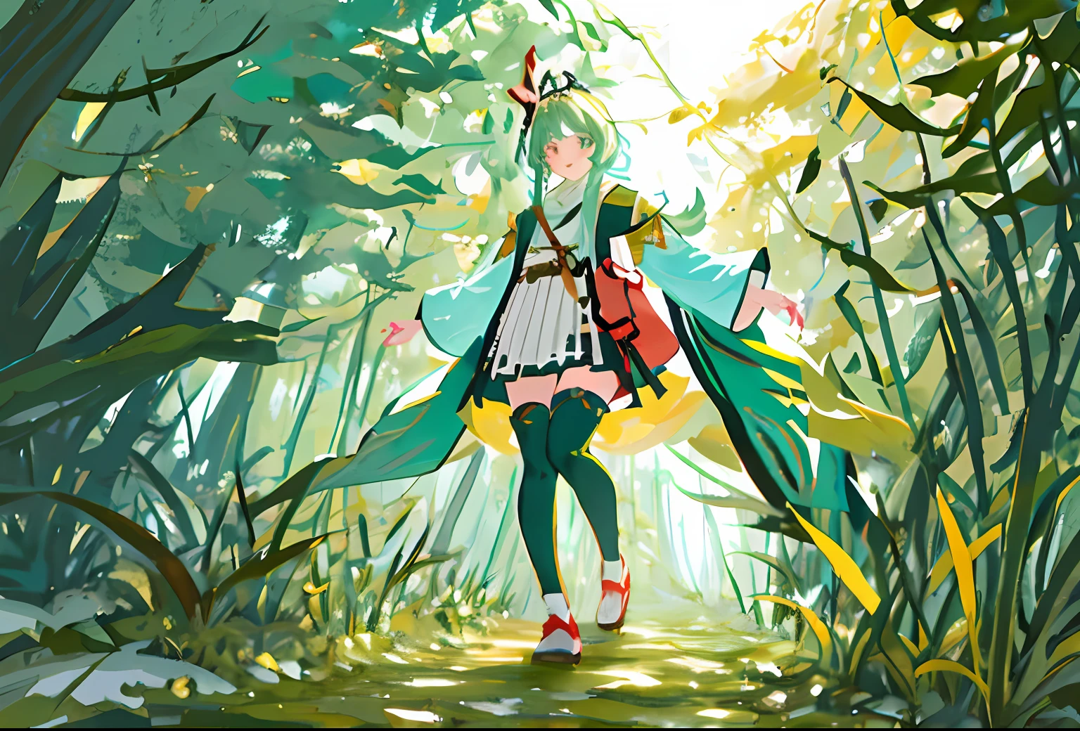 Cicada concert、in woods、Rich forests、flod、nun、move、kirakira
