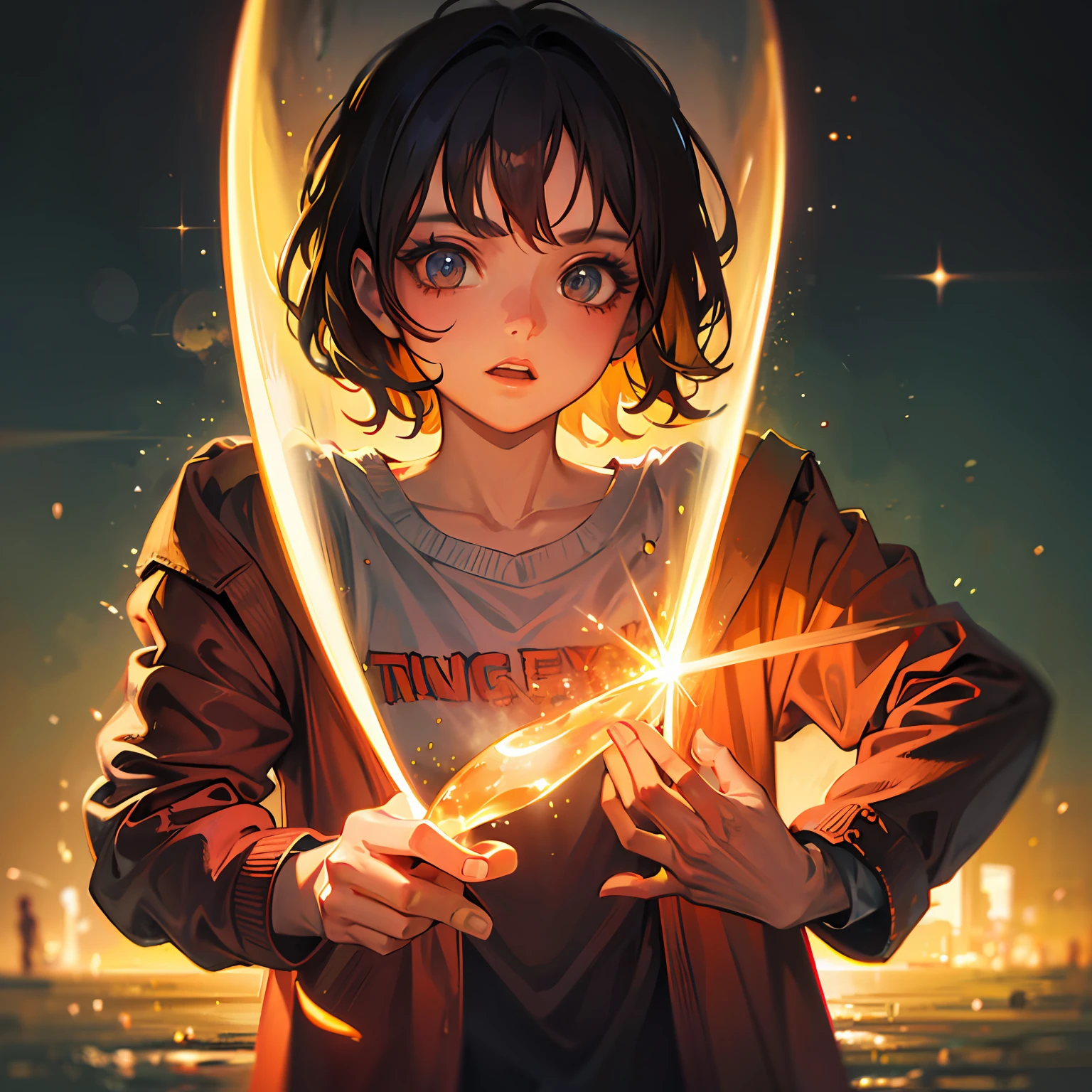Make the above Stranger Things picture in oil style --auto