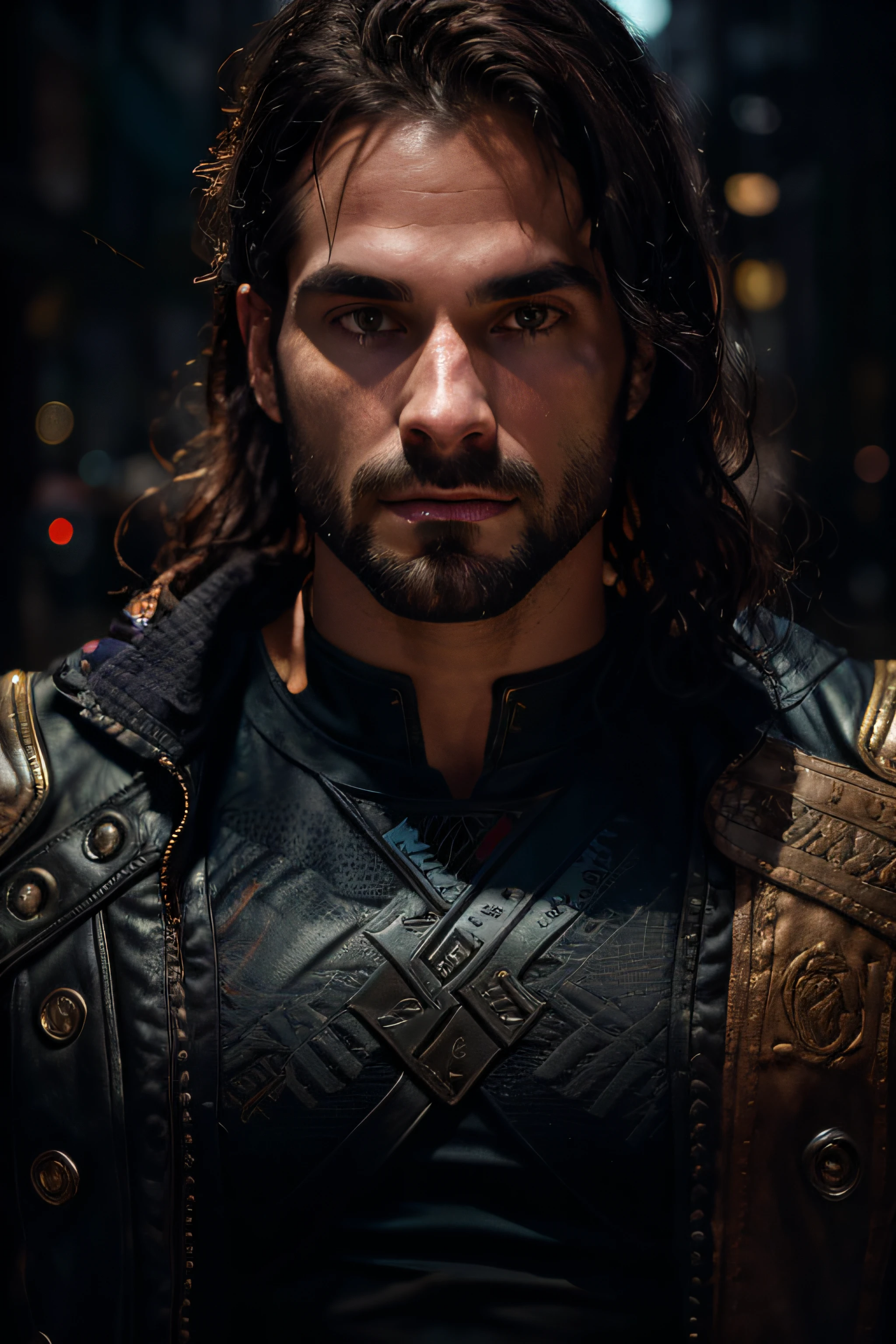 best quality, masterpiece, upper body, seth rollins, by Jeremy Lipking, by Antonio J. Manzanedo, by lee jeffries nikon d850 film stock photograph 4 kodak portra 400 camera f1.6 lens rich colors hyper realistic lifelike texture dramatic lighting unrealengine trending on artstation cinestill 800, fisheye lens