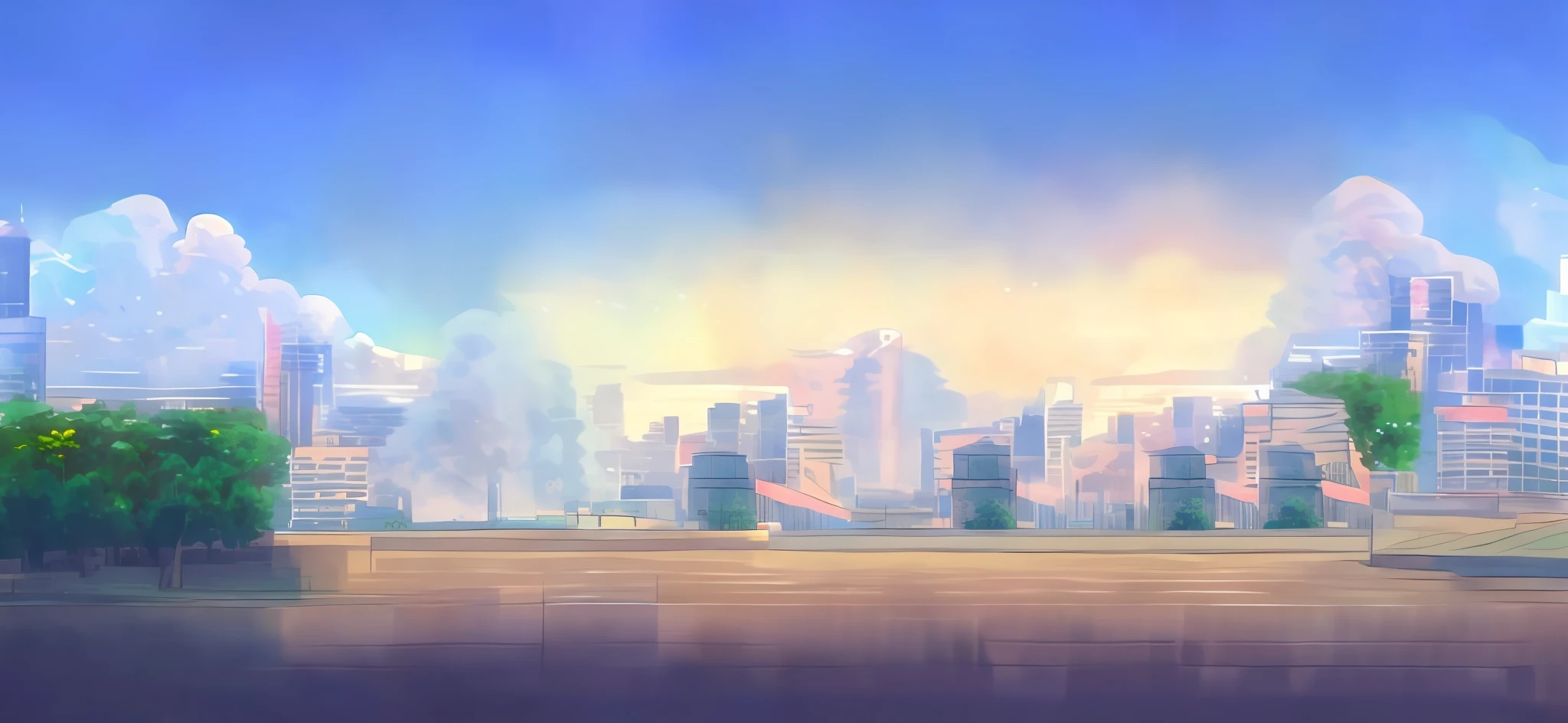 anime cityscape with a fountain and a bench in the foreground, outrun art style, burning city background, videogame background, background artwork, anime style cityscape, art deco outrun anime aesthestic, shiny city in the distance, Ancient imperial city background, arte de fundo, urban backdrop, urban in background, futuristic urban background, urban in background, 2 D game art background Forbidden City:A vivid depiction of the magnificent Forbidden City in Beijing, Chine,Showcase its intricate architecture、Ornate gates and expansive courtyard。