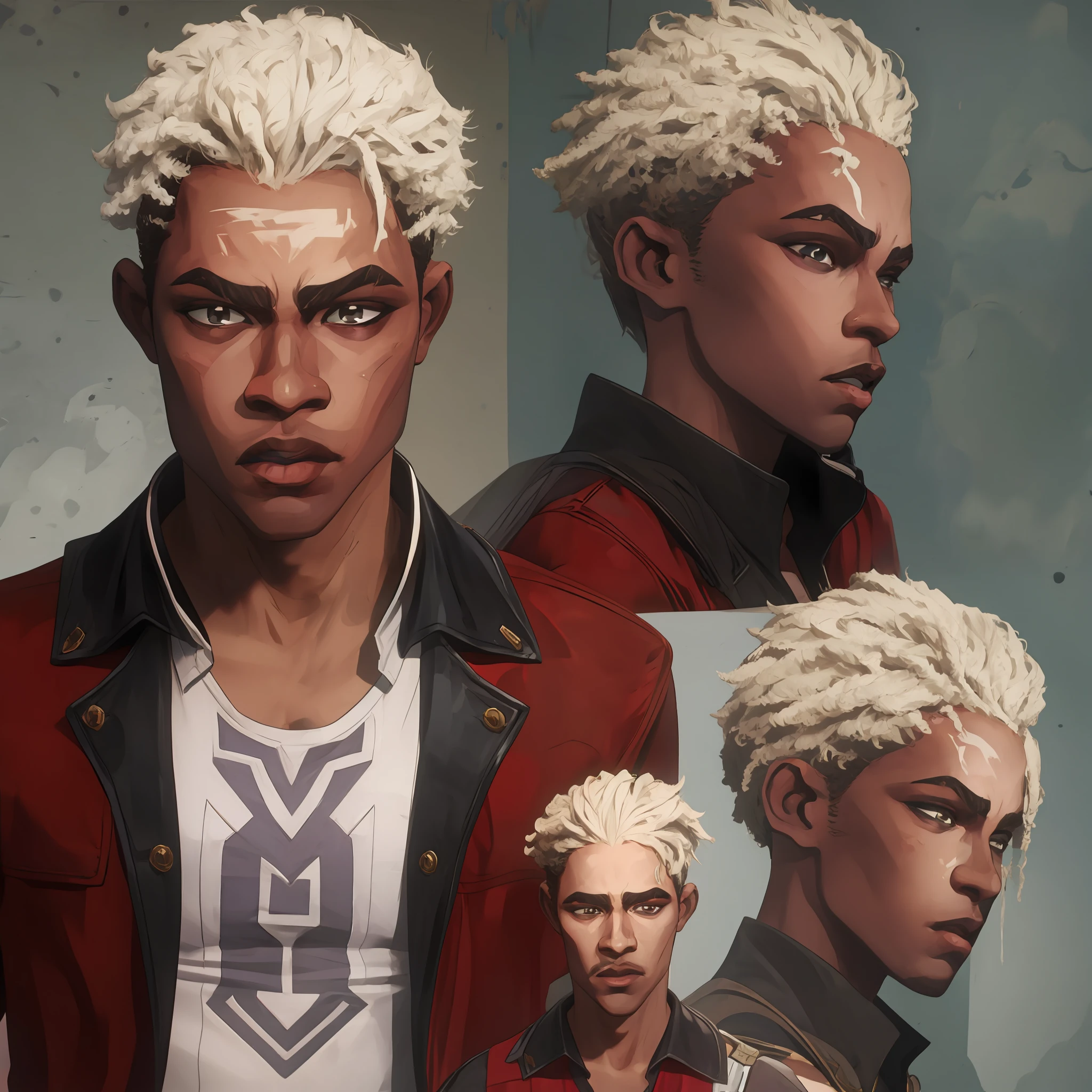 HOMEM NEGRO, HOMEM FORTE, PELE PRETA, Ficha de Personagem, Arte Conceitual, Corpo Inteiro, (Obra-Prima: 1.2), (Melhor Qualidade: 1.3)