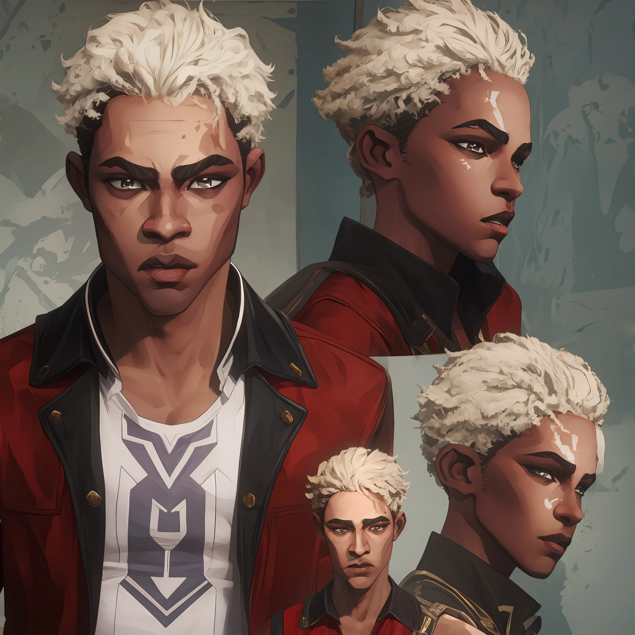HOMEM NEGRO, HOMEM FORTE, PELE PRETA, olhos perfeitos, arcane style, Ficha de Personagem, Arte Conceitual, Corpo Inteiro, (Obra-Prima: 1.2), (Melhor Qualidade: 1.3)