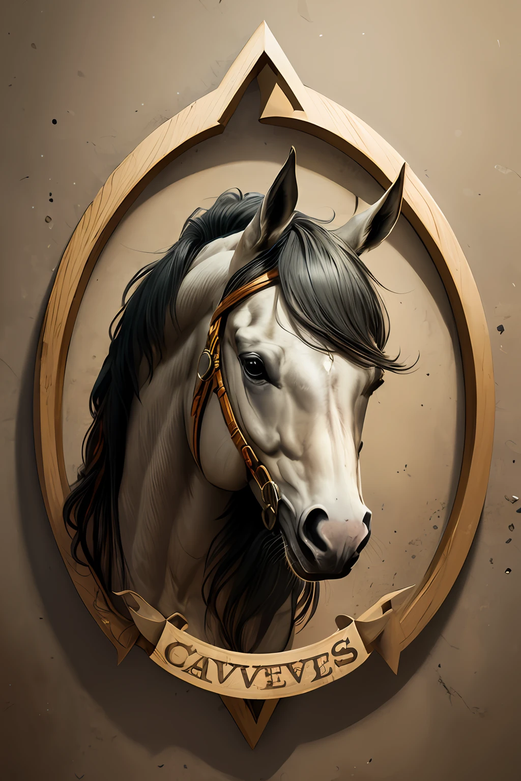Logotipo de cavalo vetorial, silhuetas, vetorial, Wild West Stile, Faroeste, moldura redonda, cinematographic, geometrical forms