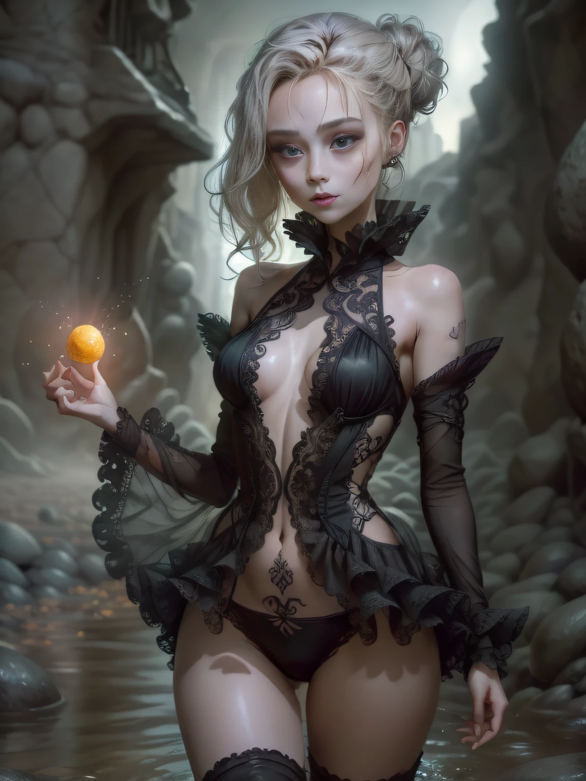 cuerpo completo, Estilo Jean-Baptiste Monge, primer plano, Dos voleibol caben una mujer encantadora en un campo de playa, salpicar, Luces, magica, WLOP, Artgerm y James Jean, Por Pascal Blanche Rutkowski, Repin Artstation, Arte de Aquirax Uno Air Sylph, 8k, epopeya, sharpen focus, Pintura hiperrealista, concept art of detailed character design, Pintura mate, beautiful caucasian full body girl close-up, oils, tormentoso atardecer cielo rojizo, abstract rough waves, Arte conceptual, piel mojada con agua, gotas de agua, burbujas y espuma ondulatoria, 8 k resolution blade runner, Diodos emisores, Arte digital, Hermosa en primavera, brillante, Kinematic, placa base, Grandes ojos perfectos, brillante , filigrana, Rim Lighting, surrealista, fantasy, Mujer desnuda,, voluminetric lighting", "La mejor calidad", "Obra maestra,Arte de estilo Sakimichan,leve sonrisa,, piernas abiertas, view of pubic hair, 1 chica sexy con ropa transparente del bosque,senos expuestos, Camiseta transparente abierta,Tatuajes de mandalas y flores, La mejor calidad,