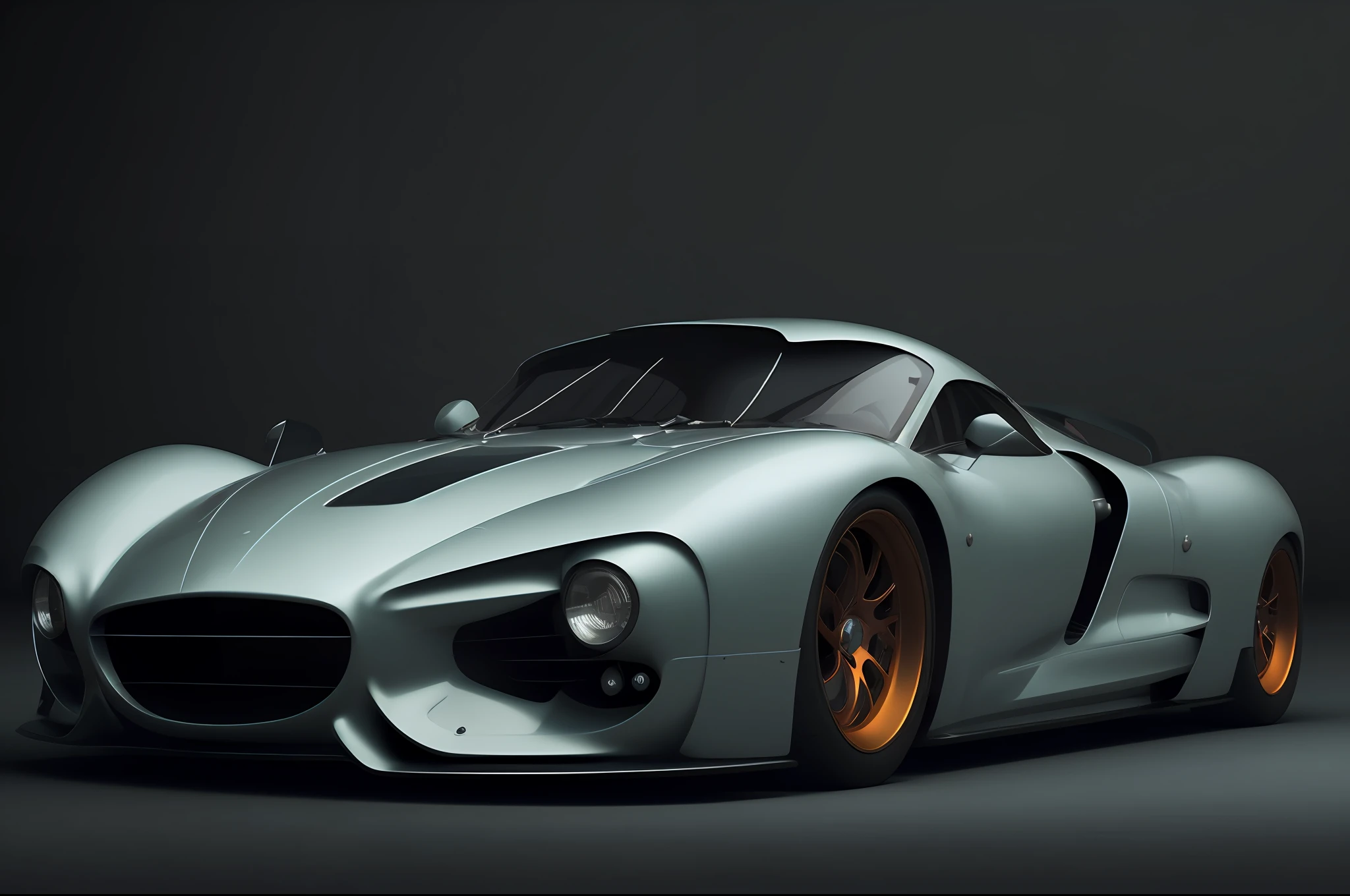 a close up of a silver sports car with orange wheels, stunning render, super rendered in octane render, rendered in cgi, high quality render, extreme render, perfect render, render of futuristic supercar, super detailed render, 16k render, cgi render, hyper realistic render, hyper real render, highly photographic render, rendered in v-ray, excellent 3d render --auto