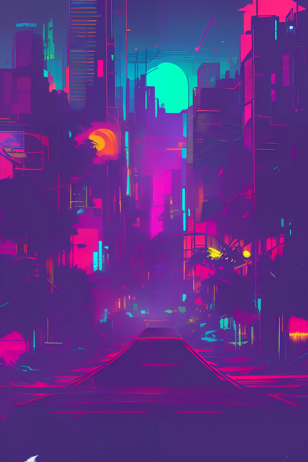 (nvinkpunk:1.2) (snthwve style:0.8) wolf, anthro, lightwave, sunset, intricate, highly detailed