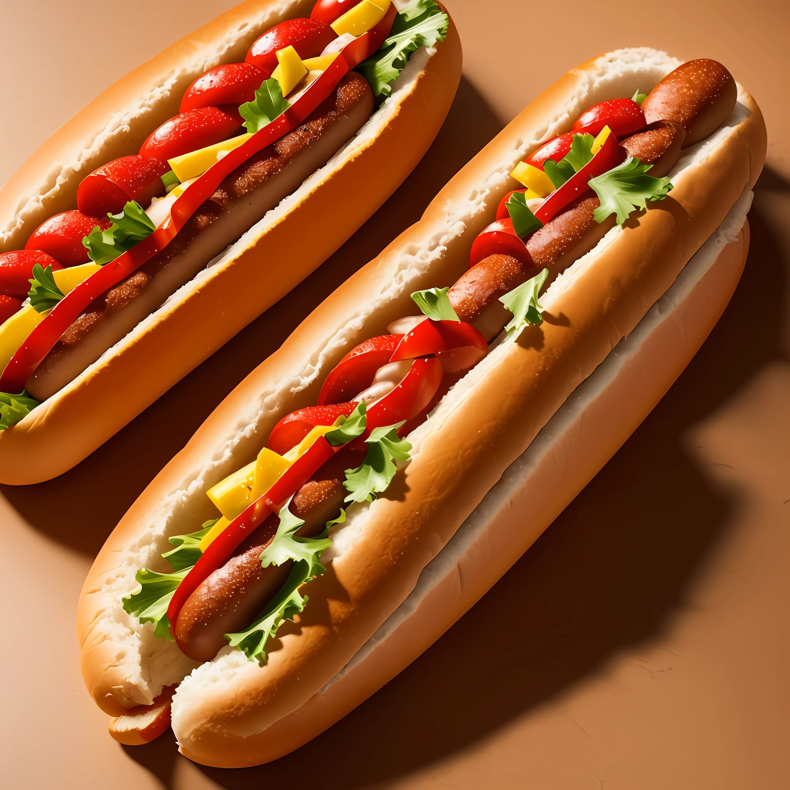 isometric view of a hot dog cute hyper realistic. Cinematic, hyper detailed, neon , highly detailed, zoomed out --auto