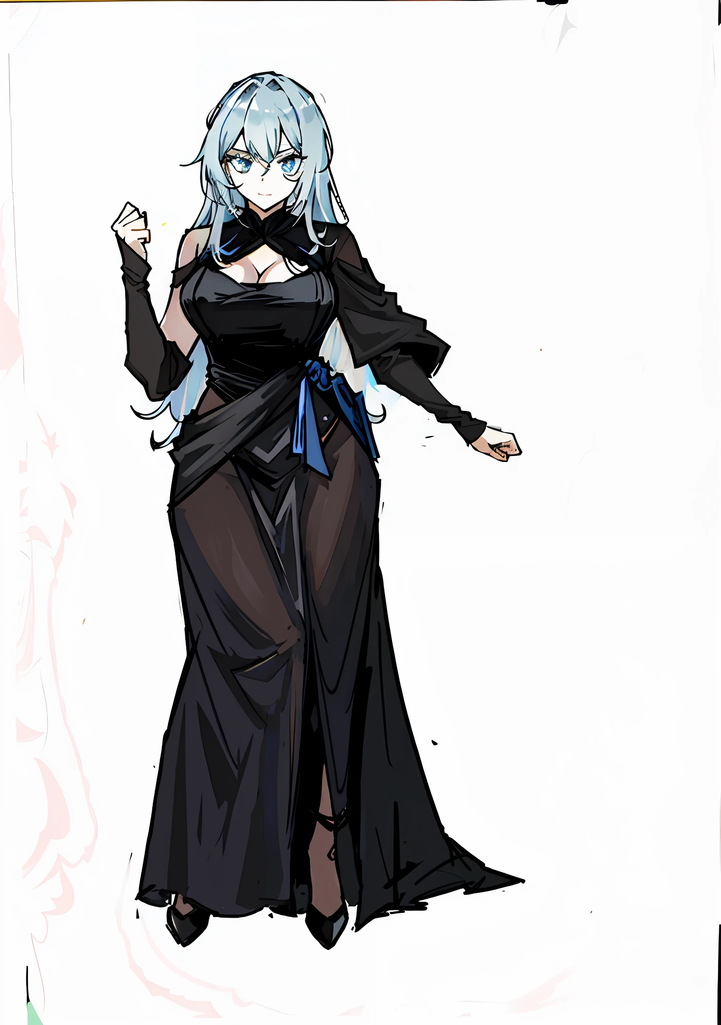 Female leader of the gang,elegantly,Gentle eyes,Sapphire blue pupils