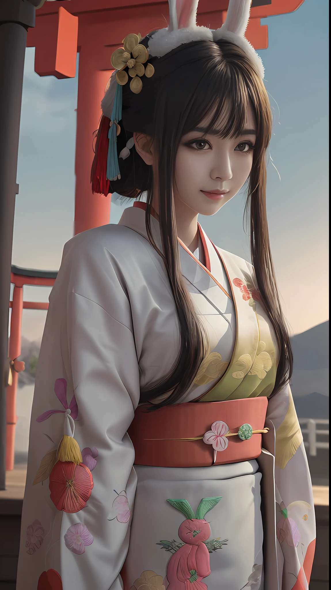 a close up of a woman with long hair wearing a kimono, Royal Palace ， A girl in Hanfu, a beautiful fantasy empress, Beautiful digital artwork, ancient chinese princess, Chinese girl, Beautiful character painting, Guviz-style artwork, Portrait shooting, Chinese style, Beautiful oriental woman, Chinese fantasy, China Princess, Chinese woman, ancient chinese beauties ，Photo quality，Hi-Def，The face is delicate，8k high definition wallpaper --auto