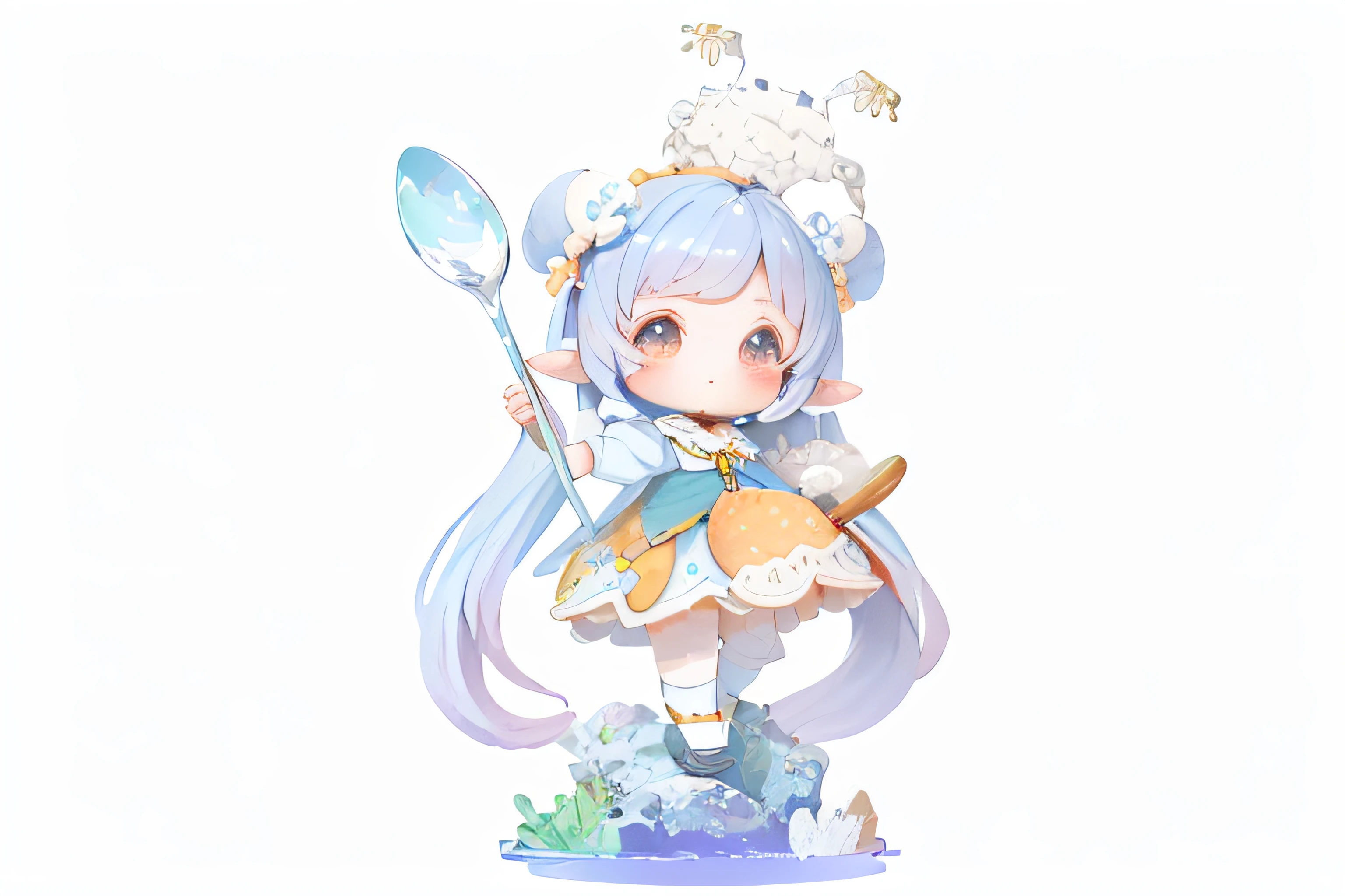 Lori , cute character, , spoon pear slim loli figure,lalafell, small li girl, 2D,Two-dimensional,animel,Celluloid,Hi-Def,8K,Marine style,crabs