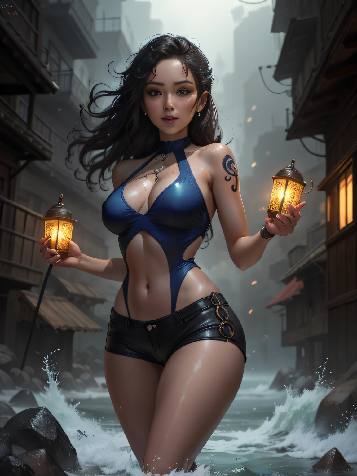cuerpo completo, Estilo Jean-Baptiste Monge, primer plano, Dos voleibol caben una mujer encantadora en un campo de playa, salpicar, Luces, magica, WLOP, Artgerm y James Jean, Por Pascal Blanche Rutkowski, Repin Artstation, Arte de Aquirax Uno Air Sylph, 8k, epopeya, sharpen focus, Pintura hiperrealista, concept art of detailed character design, Pintura mate, beautiful caucasian full body girl close-up, oils, tormentoso atardecer cielo rojizo, abstract rough waves, Arte conceptual, piel mojada con agua, gotas de agua, burbujas y espuma ondulatoria, 8 k resolution blade runner, Diodos emisores, Arte digital, Hermosa en primavera, brillante, Kinematic, placa base, Grandes ojos perfectos, brillante , filigrana, Rim Lighting, surrealista, fantasy, Mujer desnuda,, voluminetric lighting", "La mejor calidad", "Obra maestra,Arte de estilo Sakimichan,leve sonrisa,, piernas abiertas, view of pubic hair, 1 chica sexy con ropa transparente del bosque,senos expuestos, Camiseta transparente abierta,Tatuajes de mandalas y flores, La mejor calidad,