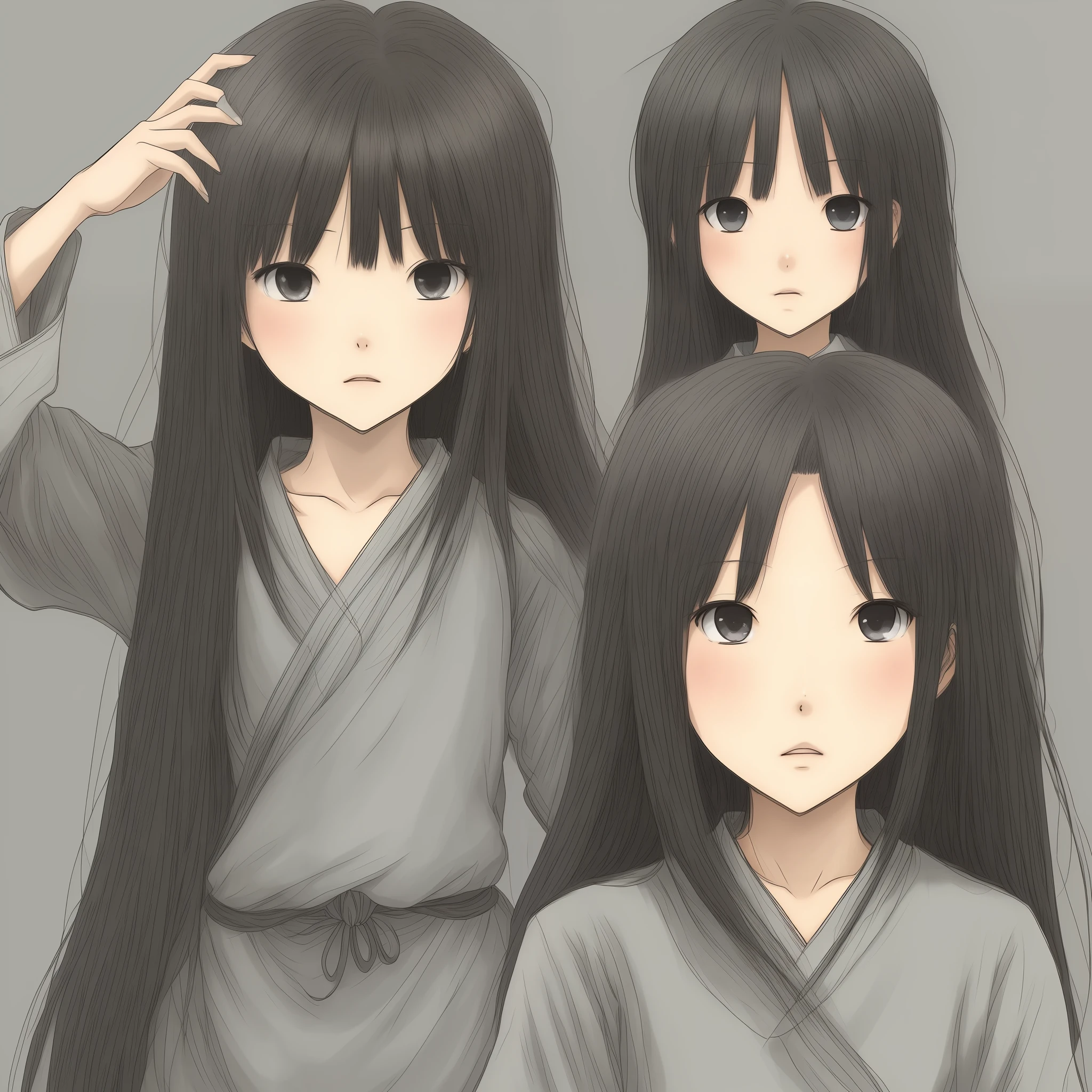 Sadako yamamura, menina anime bonita. Cores alegres