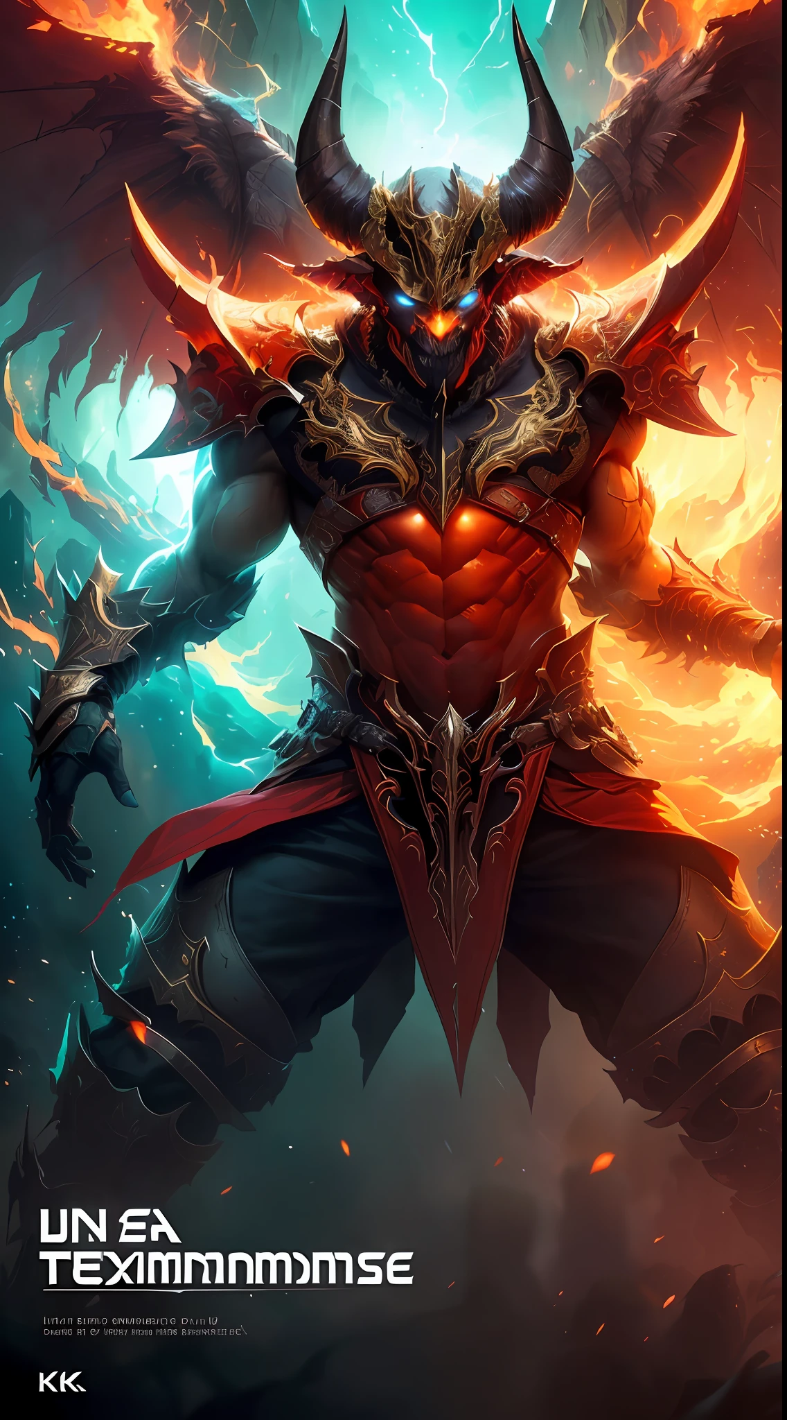 A closeup of a demonic demon with a fire on his face, Diablo Digital Concept Art, Epic Fantasy Digital Art Style, Demon Armor, Diablo Concept Art, Detailed 2D Digital Fantasy Art, 4K Fantasy Art, Epic Fantasy Art Style HD, Epic Fantasy Digital Art, Fantasy Art behance, Epic Fantasy Game Art, muscular humanoid Balrog demon